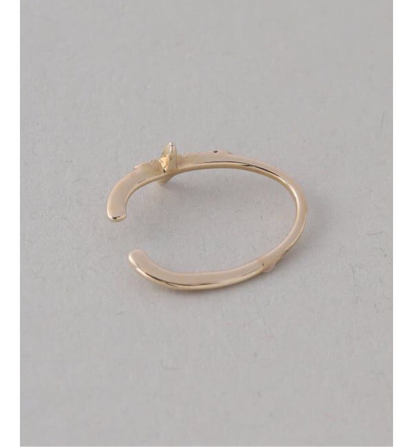 Lilas by Spick&Span「クロスダイヤイヤーカフ K10（片耳）」|イヤーカフ|