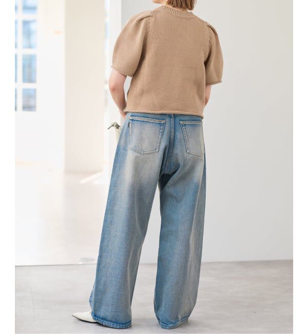 Spick and Span「コットンナイロンハーフスリーブニット」|ニット・セーター|