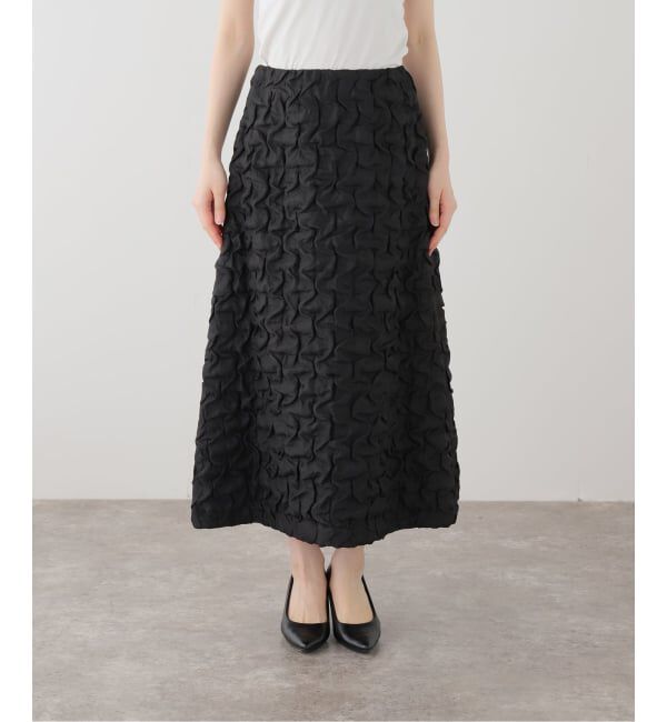 NOBLE「ランダムタックジャガードスカート」|スカート|