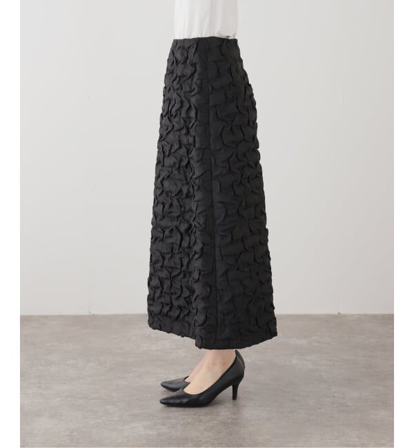 NOBLE「ランダムタックジャガードスカート」|スカート|