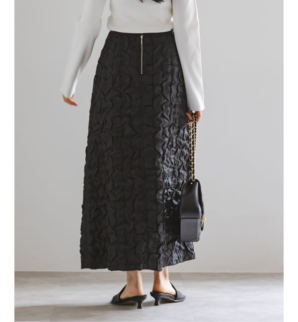 NOBLE「ランダムタックジャガードスカート」|スカート|