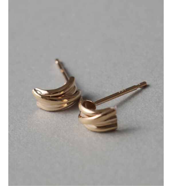 Lilas by Spick&Span「《WEB限定予約》クロスラインピアス K10（両耳）」|ピアス|