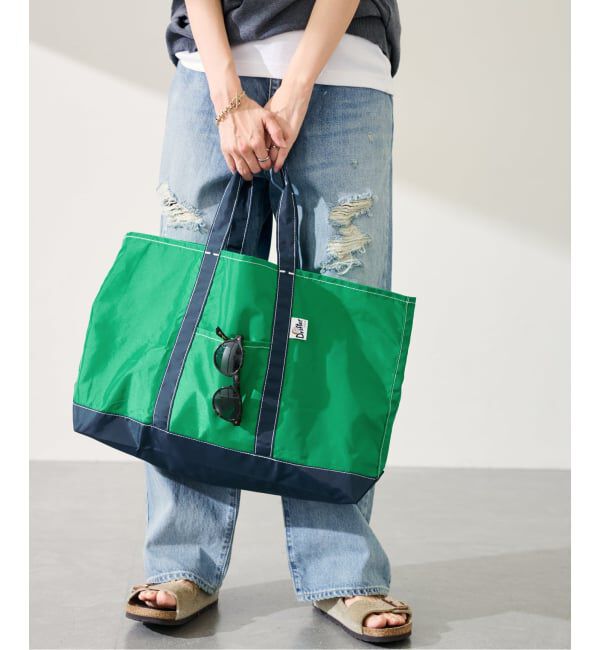 FRAMeWORK「≪予約≫DRIFTER/ドリフター ナイロンTOTEバッグ（グリーン）」|トートバッグ|