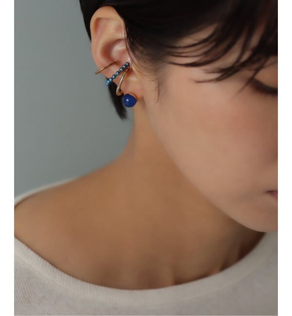 Lilas by Spick&Span「《予約》2cmサークルパイプイヤーカフ K10（片耳）」|イヤーカフ|