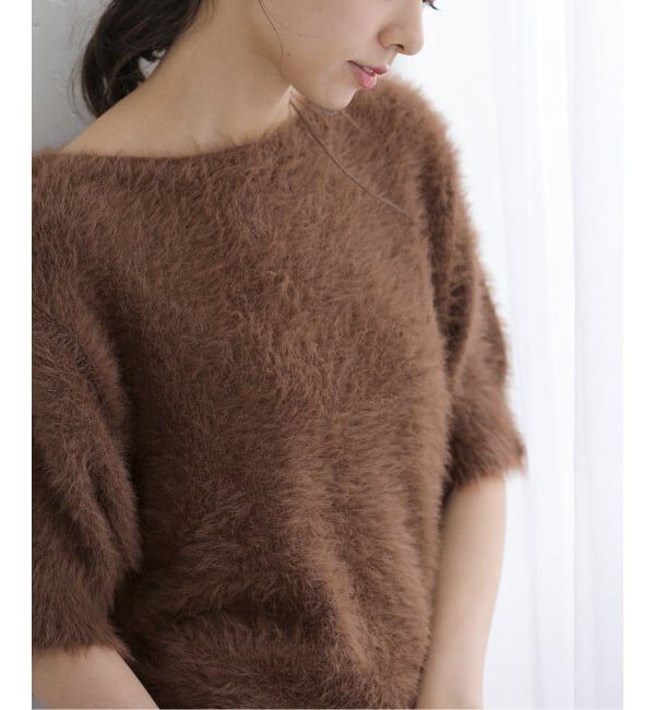  「《WEB限定追加》【洗える】ファーバックパールプルオーバー」|ニット・セーター|