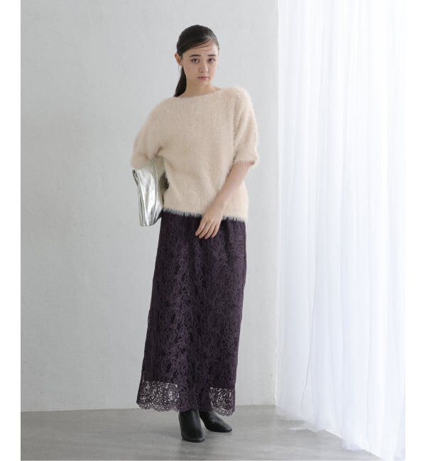  「《WEB限定追加》【洗える】ファーバックパールプルオーバー」|ニット・セーター|