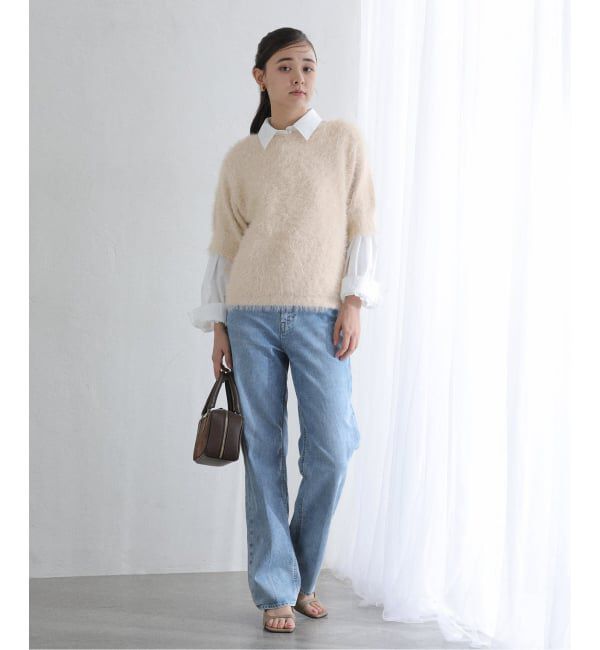  「《WEB限定追加》【洗える】ファーバックパールプルオーバー」|ニット・セーター|