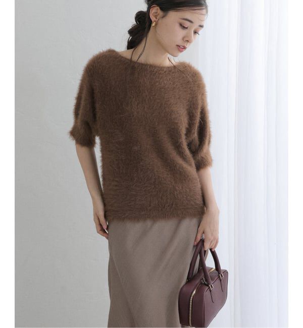  「《WEB限定追加》【洗える】ファーバックパールプルオーバー」|ニット・セーター|