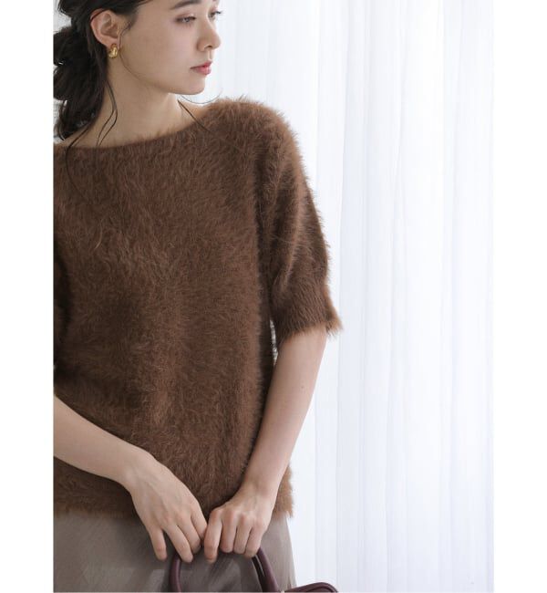  「《WEB限定追加》【洗える】ファーバックパールプルオーバー」|ニット・セーター|