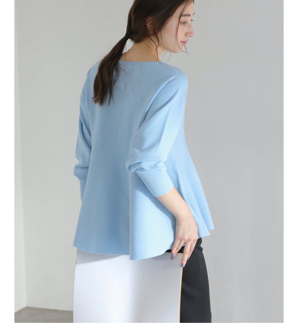  「【洗える】ウォッシャブルペプラムニットプルオーバー」|ニット・セーター|