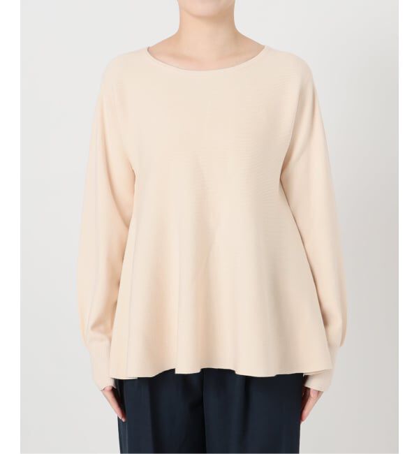  「【洗える】ウォッシャブルペプラムニットプルオーバー」|ニット・セーター|