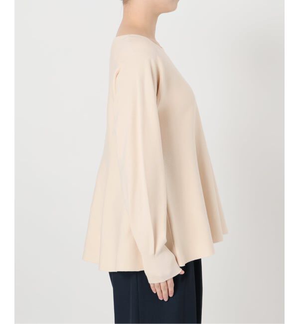  「【洗える】ウォッシャブルペプラムニットプルオーバー」|ニット・セーター|