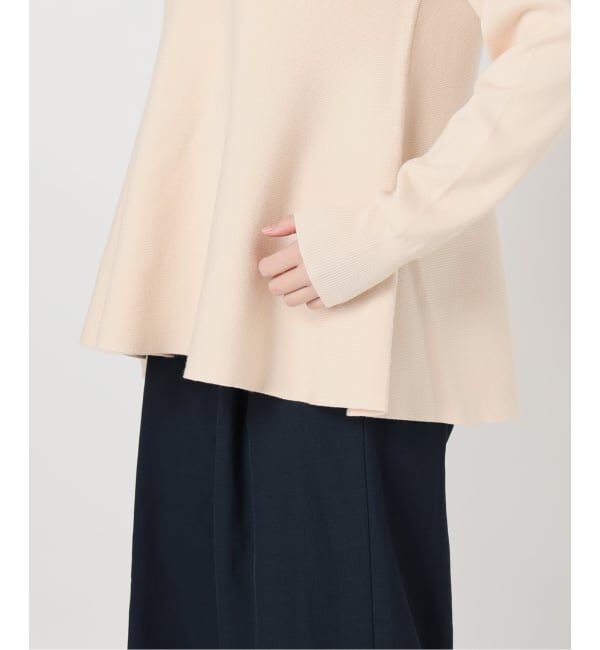  「【洗える】ウォッシャブルペプラムニットプルオーバー」|ニット・セーター|