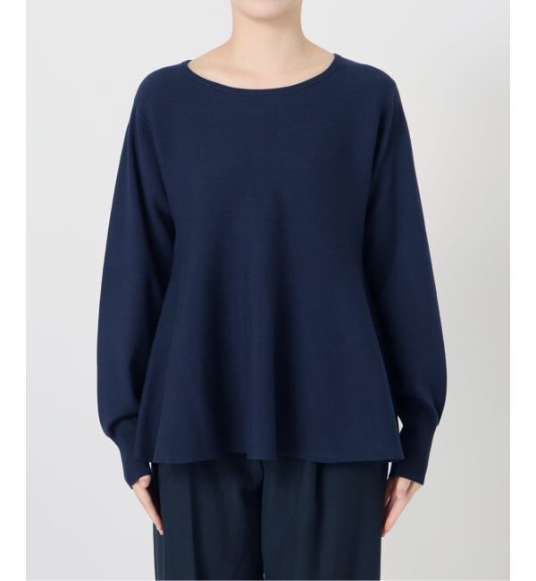  「【洗える】ウォッシャブルペプラムニットプルオーバー」|ニット・セーター|