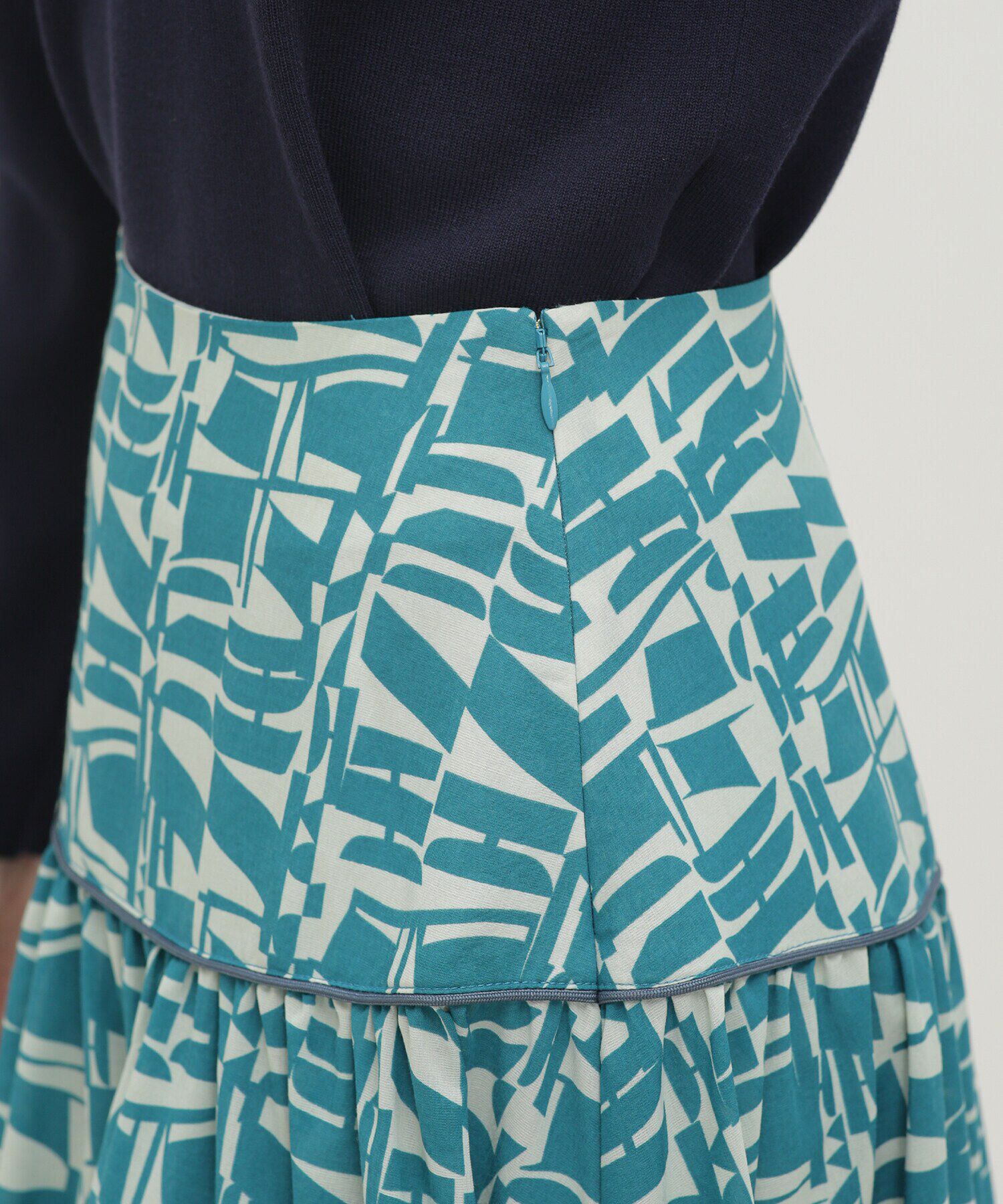 nano･universe「LB.03/幾何学柄ティアードスカート」|スカート|