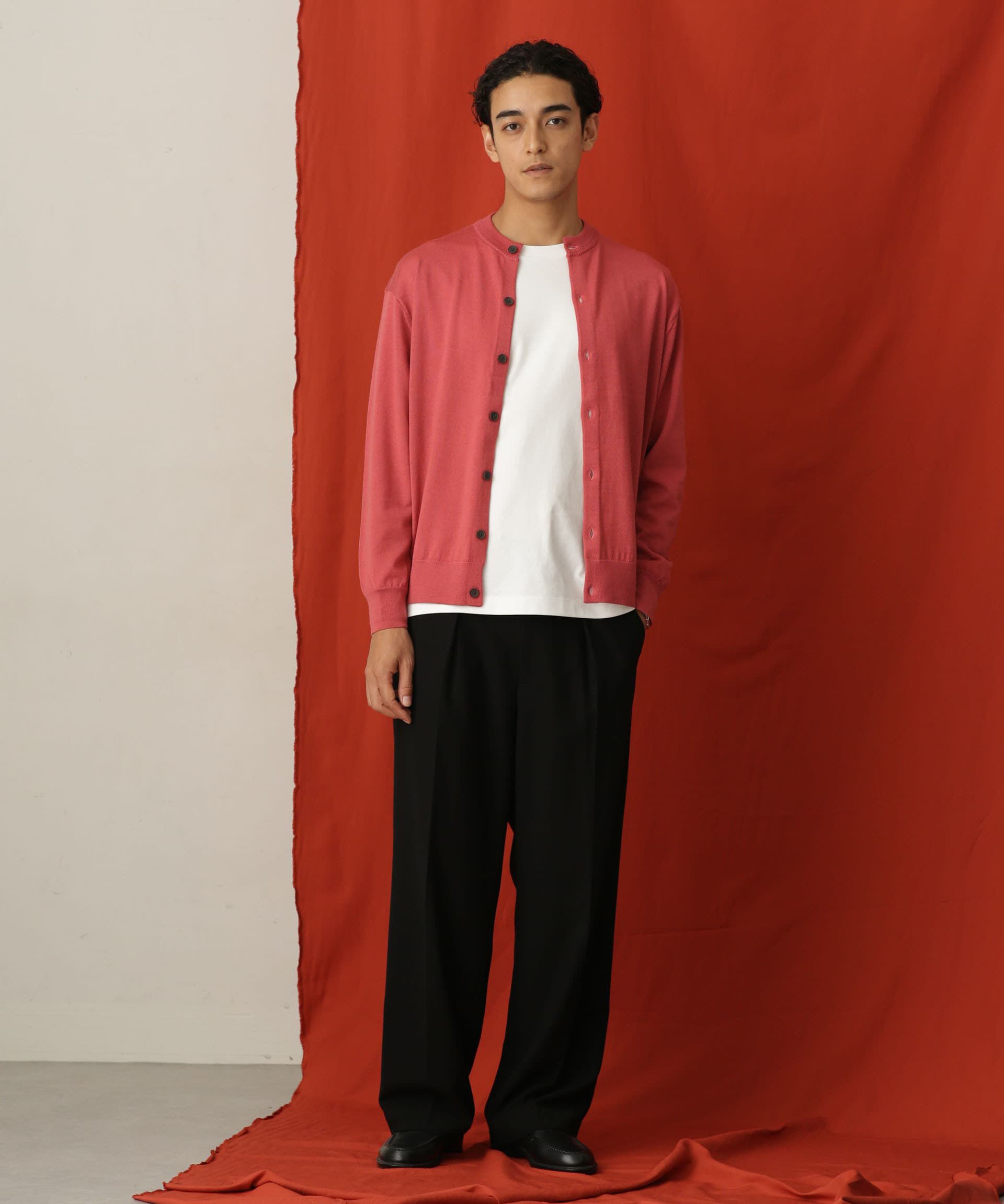 nano･universe「「毛玉レスニット」 ファインゲージクルーネックカーディガン」|ニット・セーター|