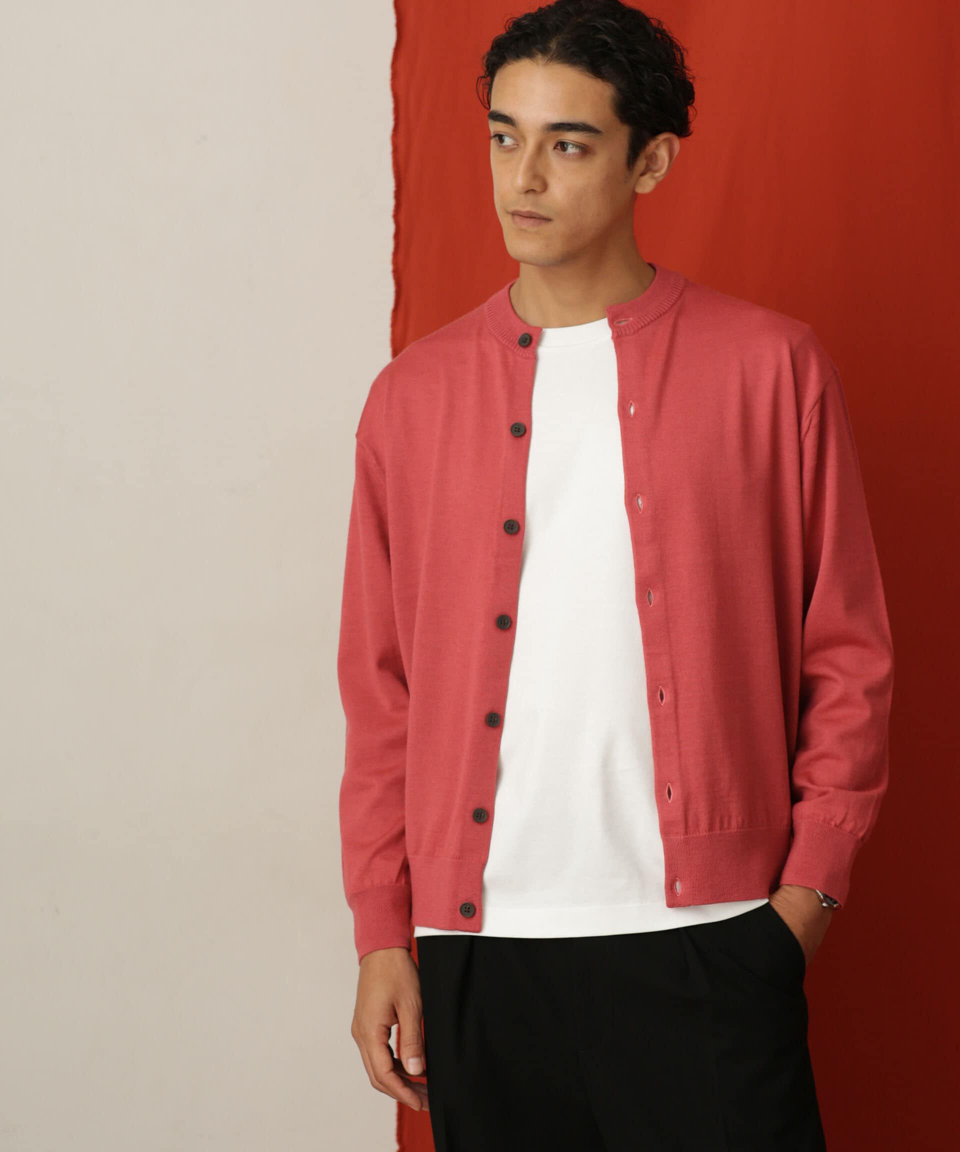 nano･universe「「毛玉レスニット」 ファインゲージクルーネックカーディガン」|ニット・セーター|