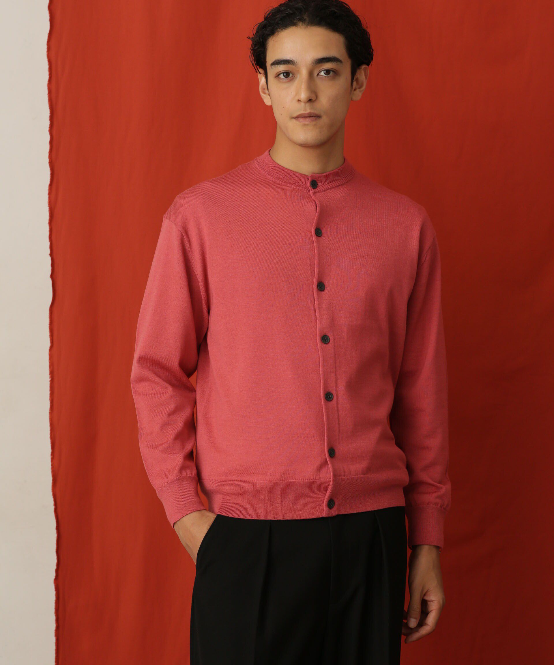 nano･universe「「毛玉レスニット」 ファインゲージクルーネックカーディガン」|ニット・セーター|