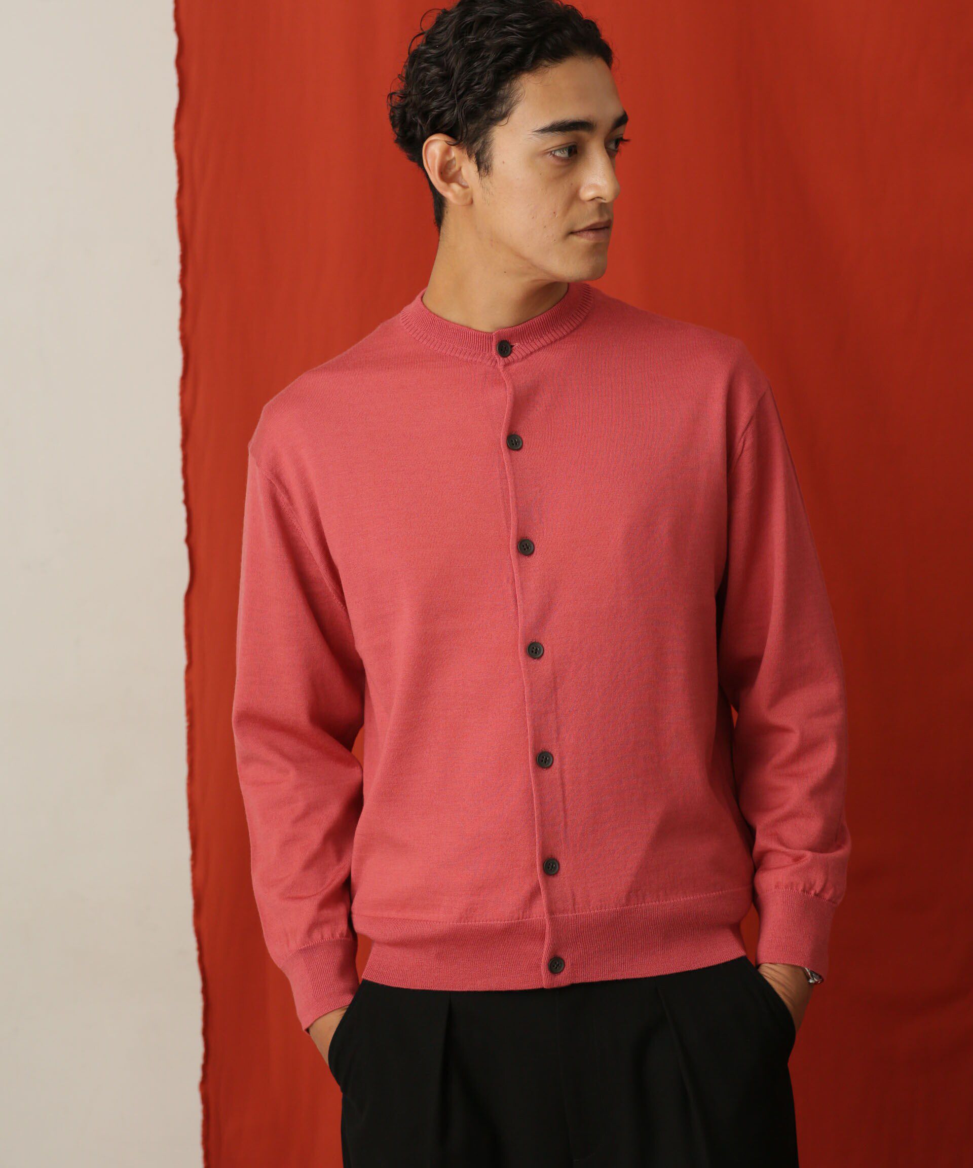 nano･universe「「毛玉レスニット」 ファインゲージクルーネックカーディガン」|ニット・セーター|