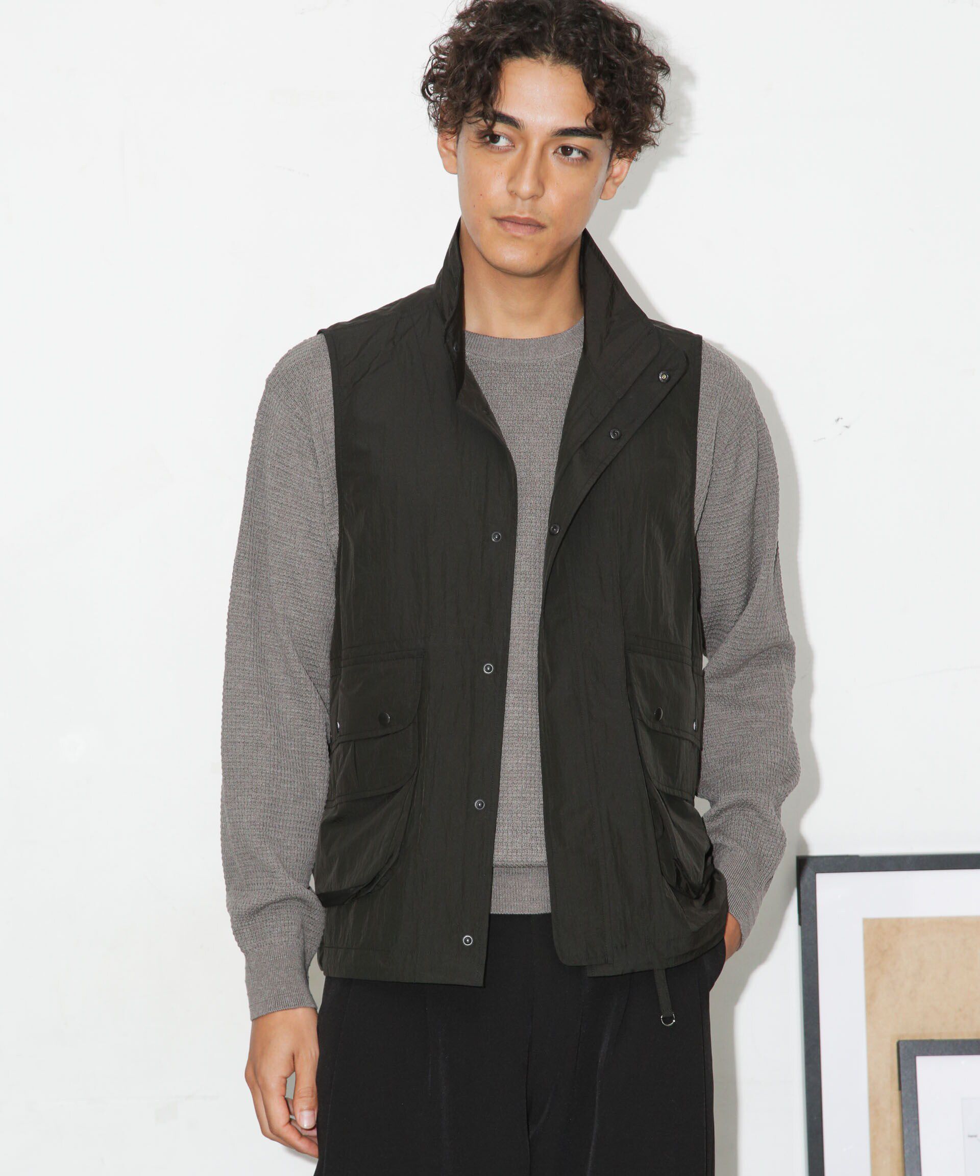 nano･universe「ナイロンストリームベスト」|ダウンベスト・ベスト|