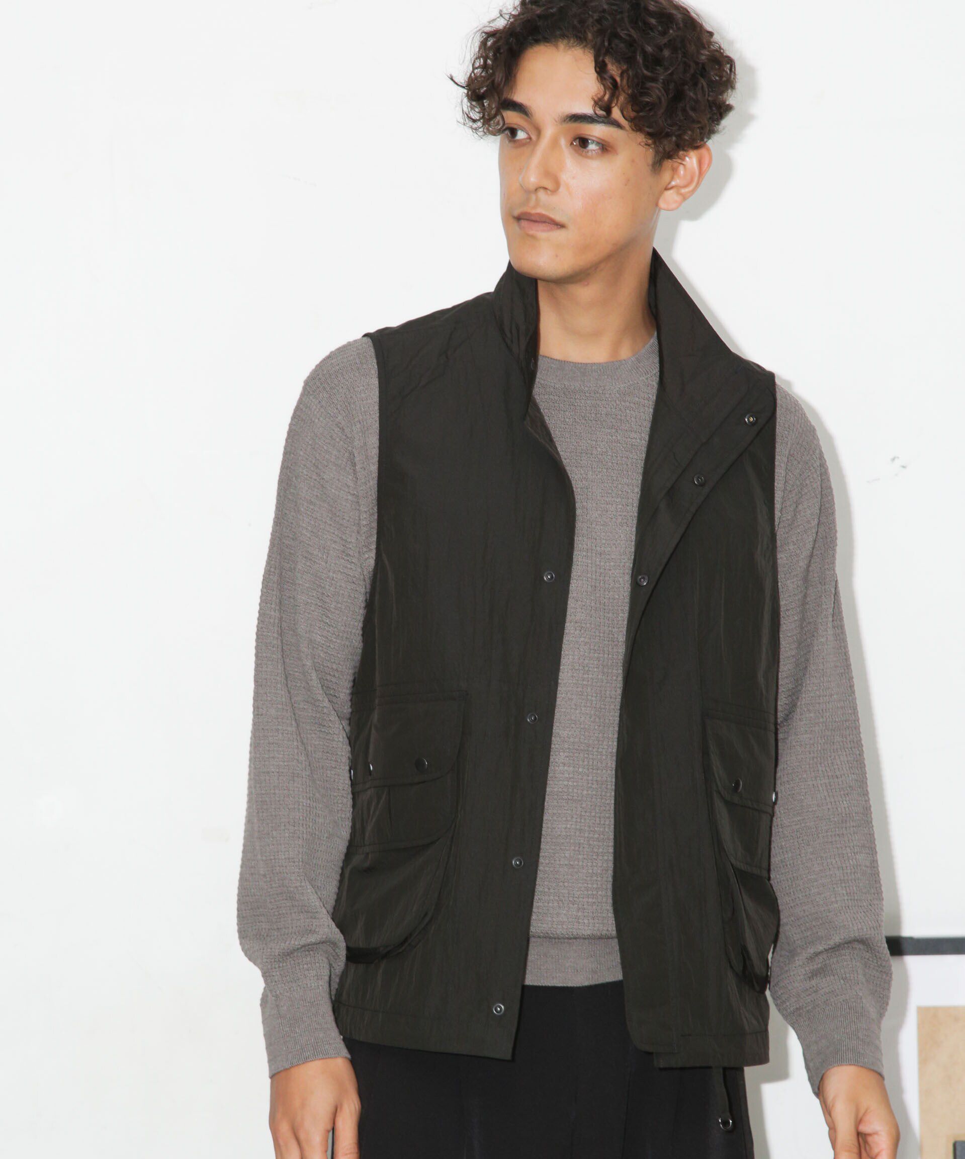 nano･universe「ナイロンストリームベスト」|ダウンベスト・ベスト|