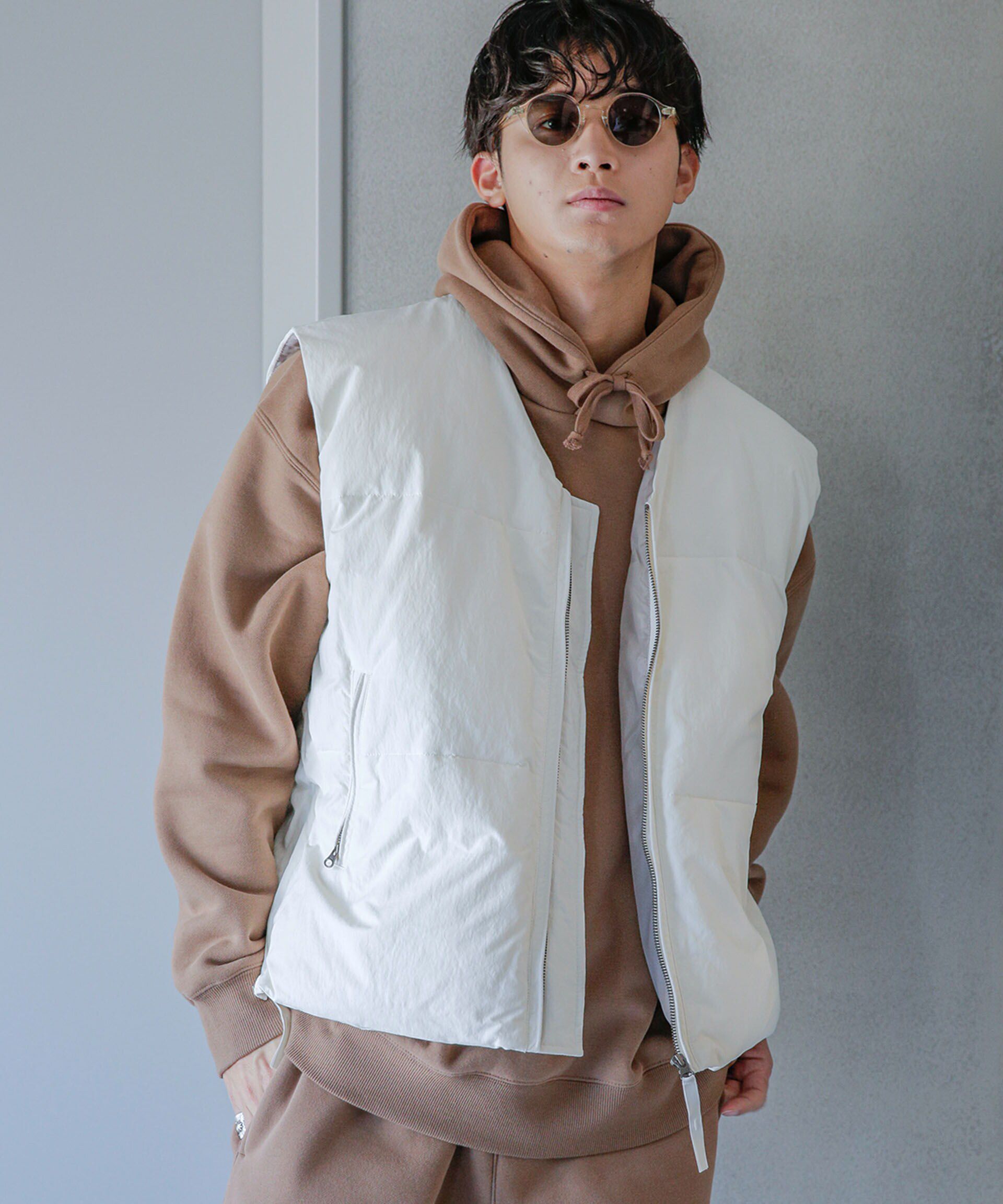 nano･universe「中綿ベスト」|ダウンベスト・ベスト|エクリュ4