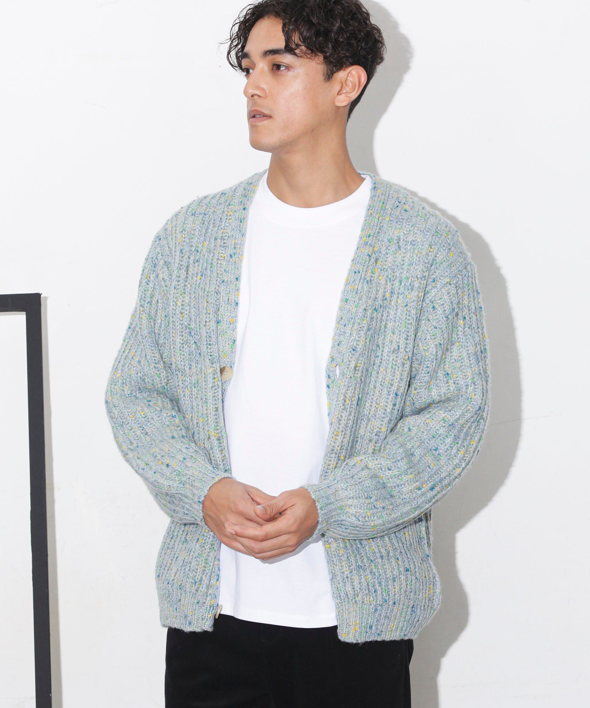 nano･universe「ファンシーネップカーディガン」|ニット・セーター|