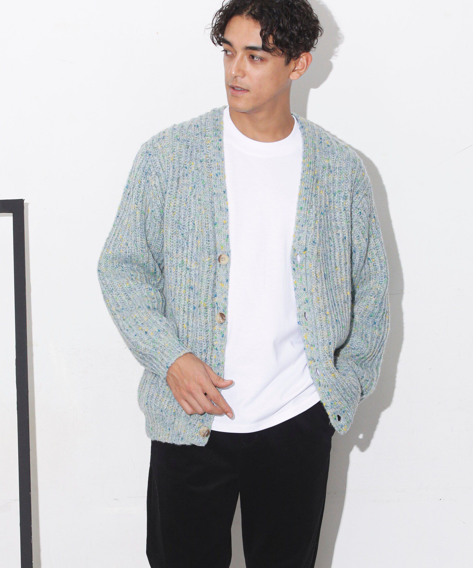 nano･universe「ファンシーネップカーディガン」|ニット・セーター|