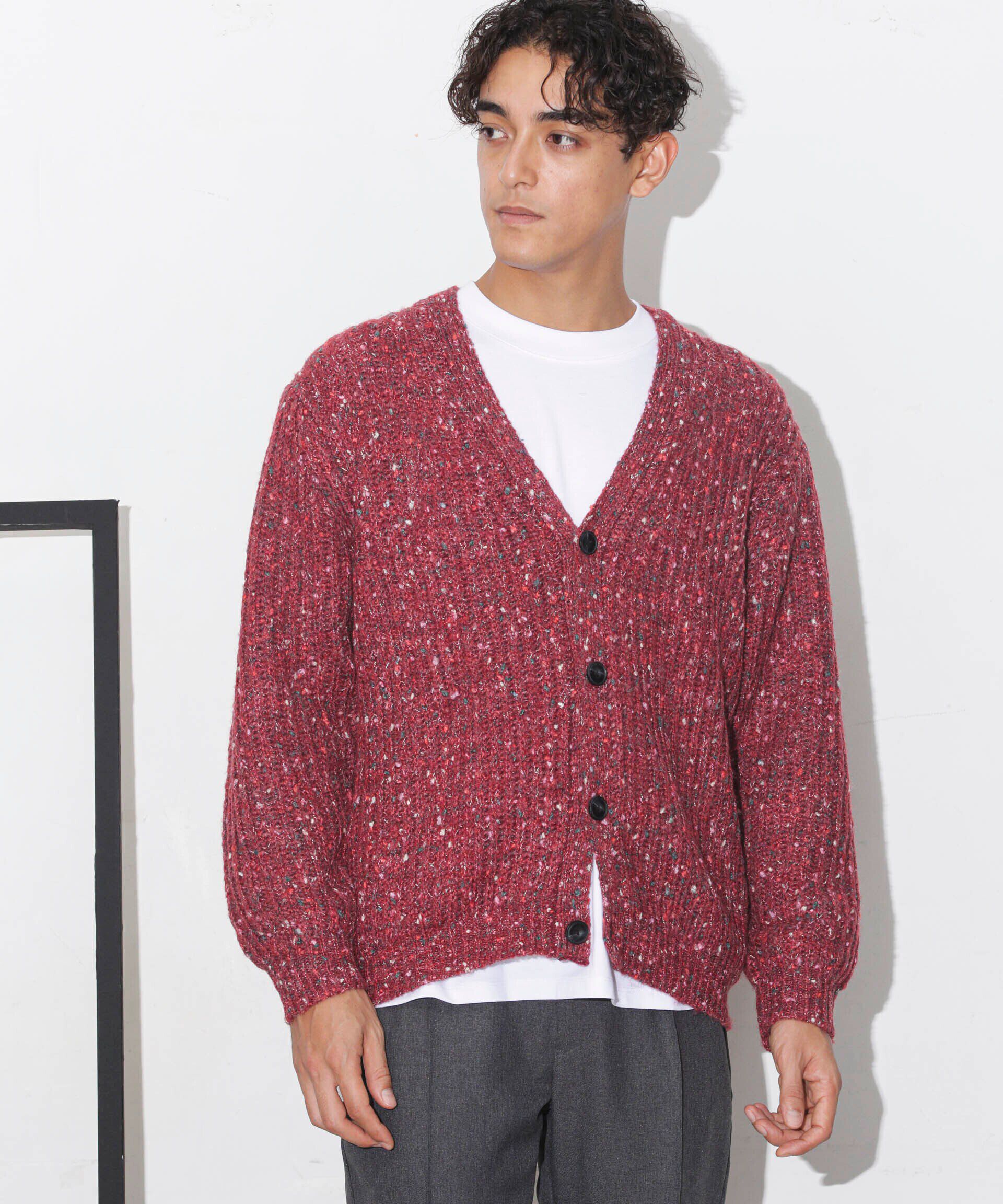 nano･universe「ファンシーネップカーディガン」|ニット・セーター|