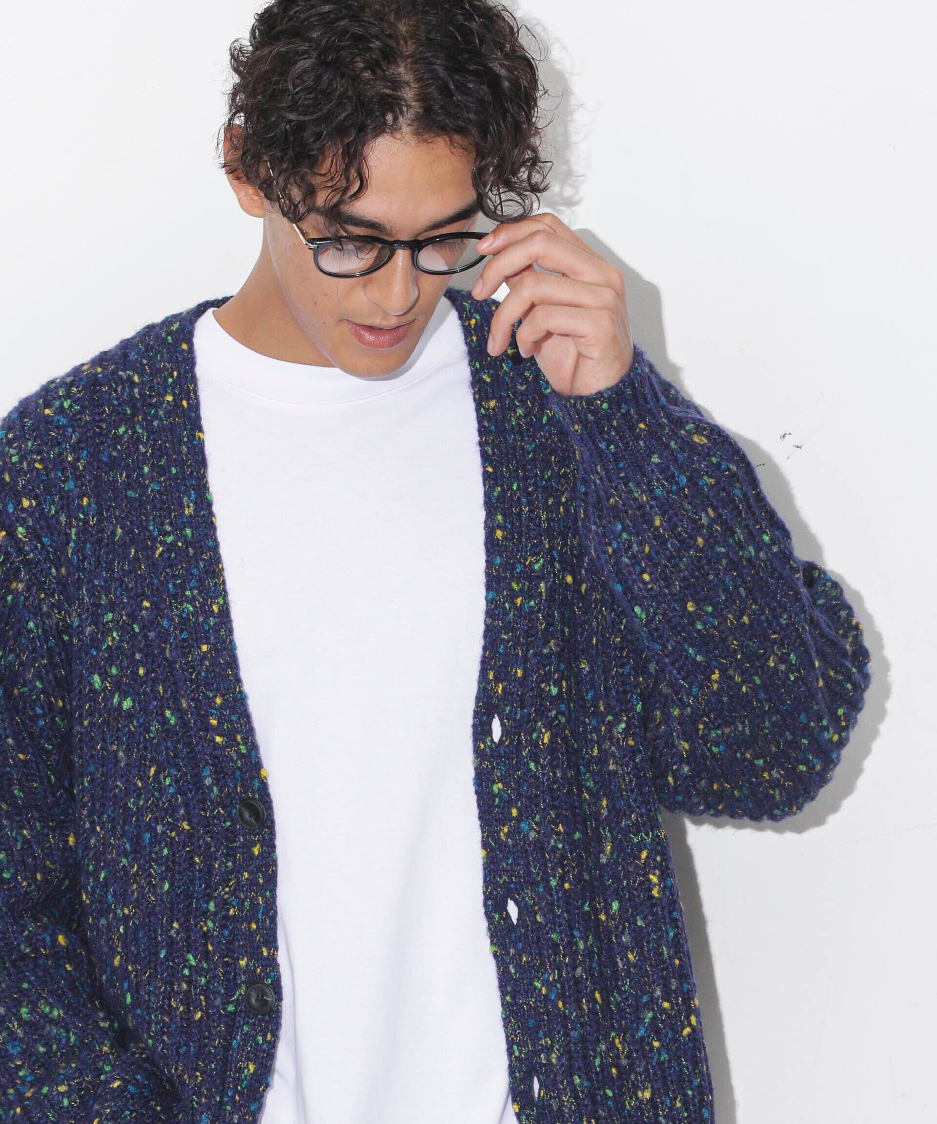 nano･universe「ファンシーネップカーディガン」|ニット・セーター|