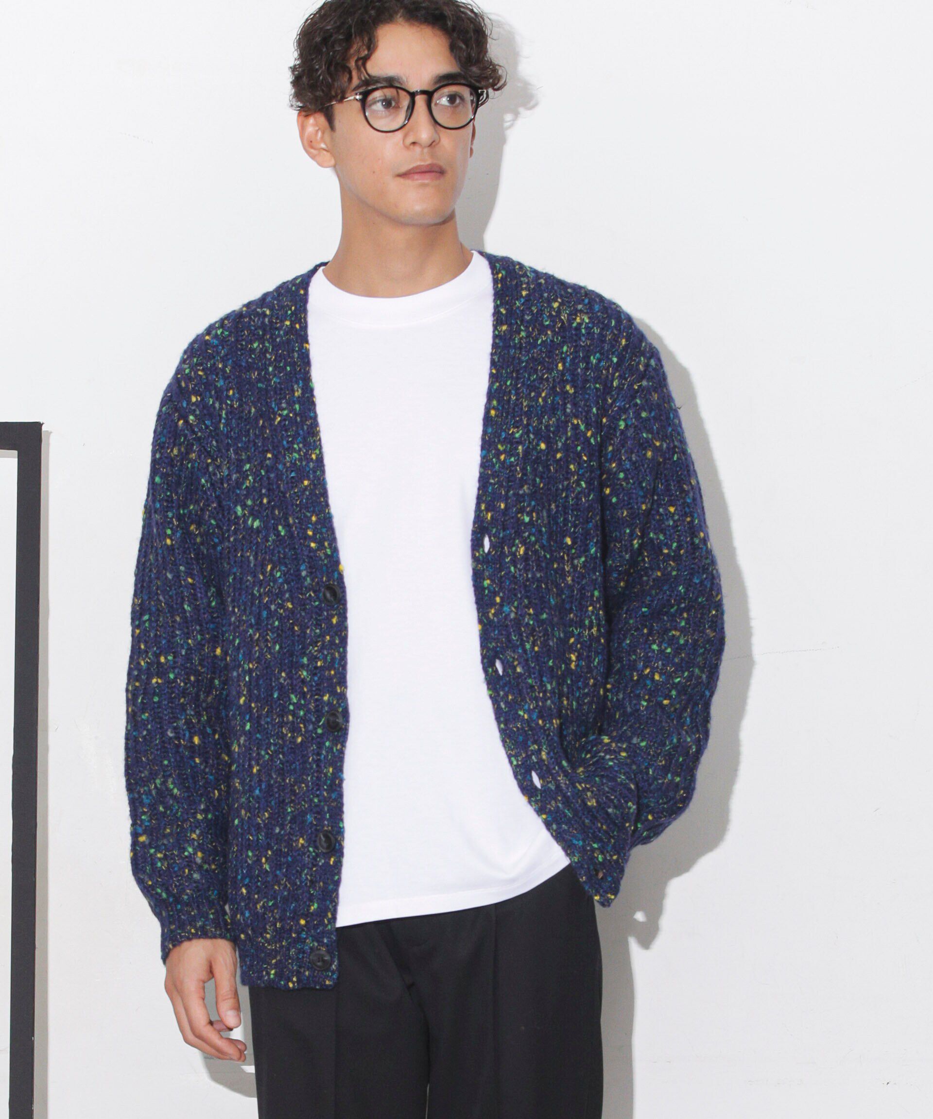 nano･universe「ファンシーネップカーディガン」|ニット・セーター|