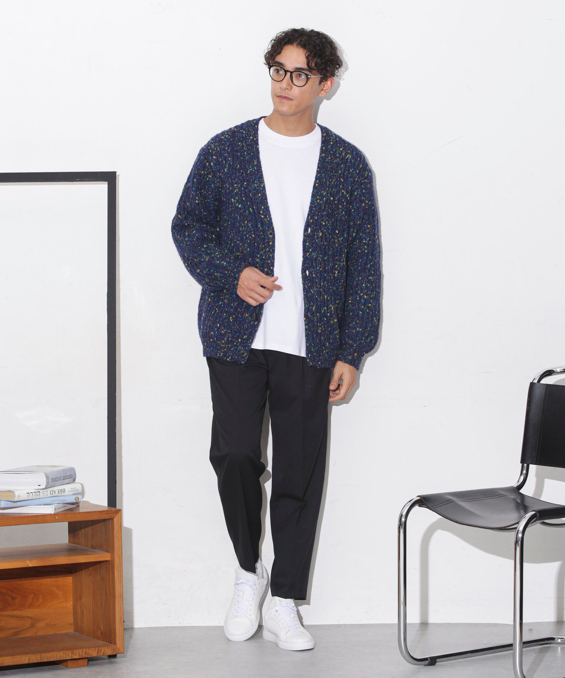 nano･universe「ファンシーネップカーディガン」|ニット・セーター|