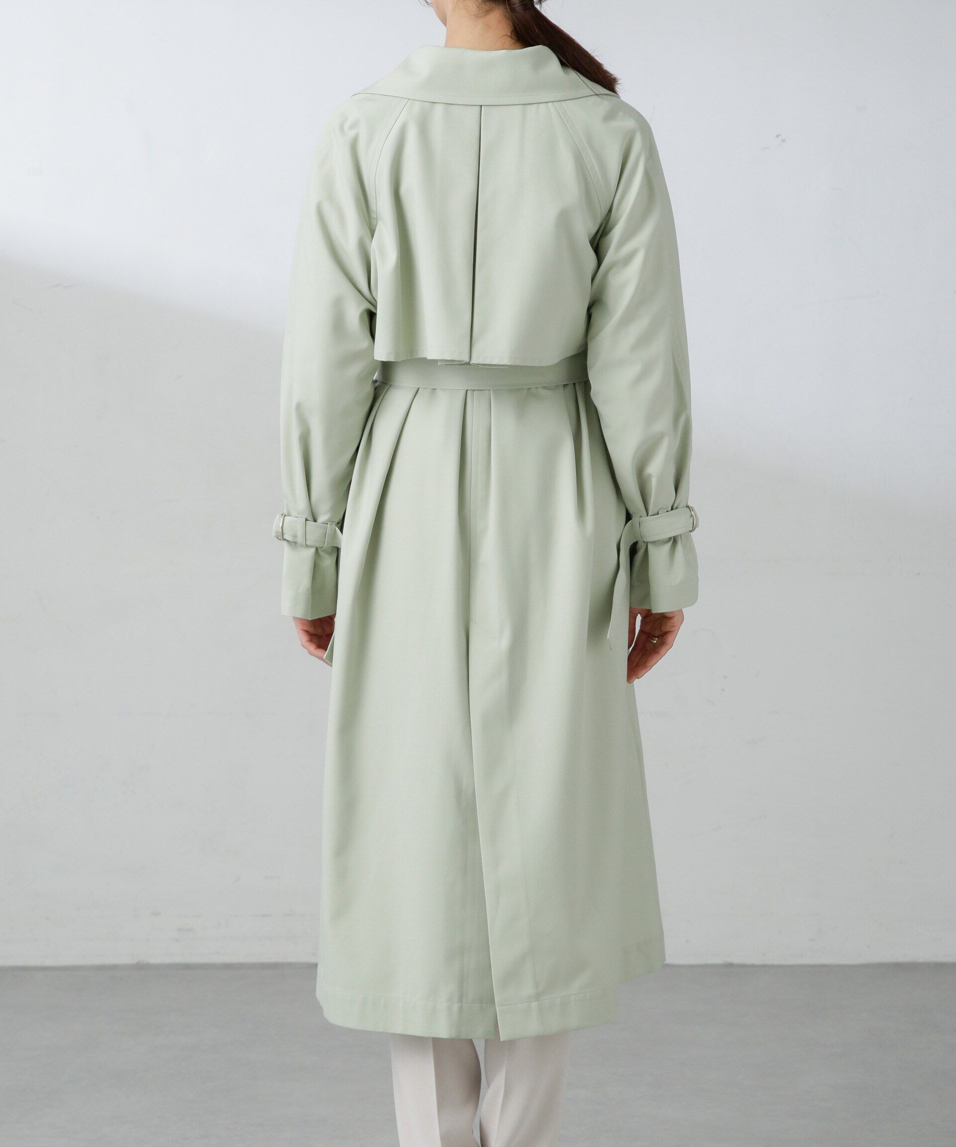 nano･universe「撥水撥油加工 ベルテッドカルゼコート」|トレンチコート|