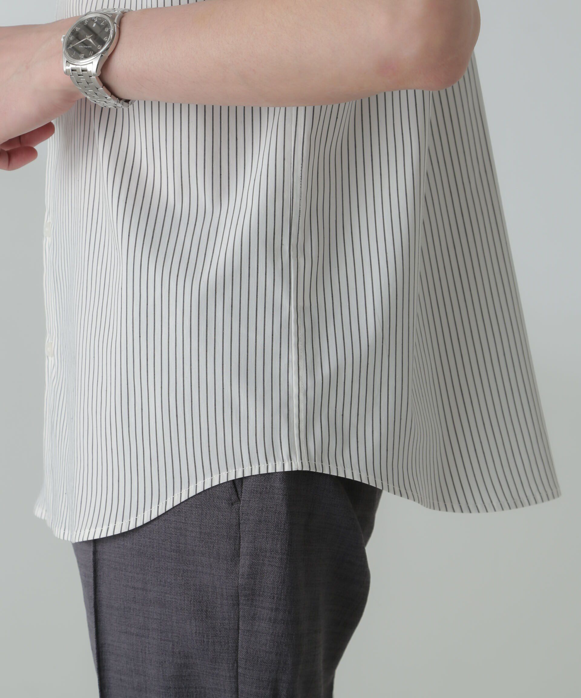 nano･universe「「ICE FLOW LINEN」バリエーションシャツ 半袖」|シャツ・ブラウス|