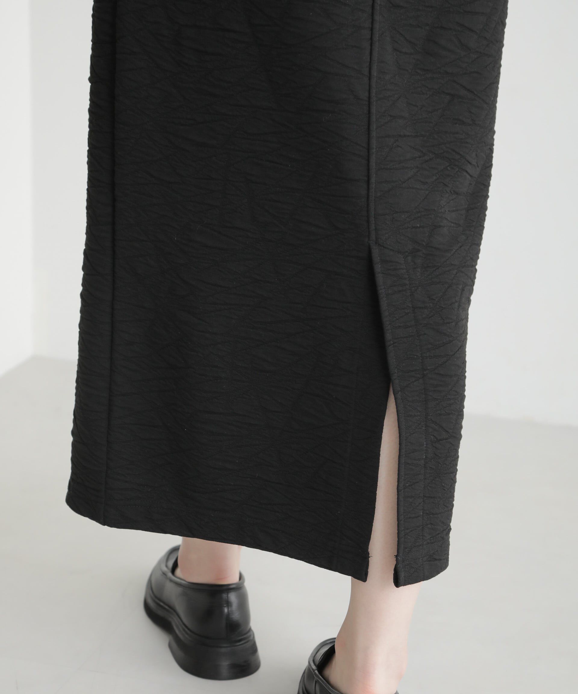 nano･universe「フクレジャガードカットナロースカート(セットアップ可)」|スカート|