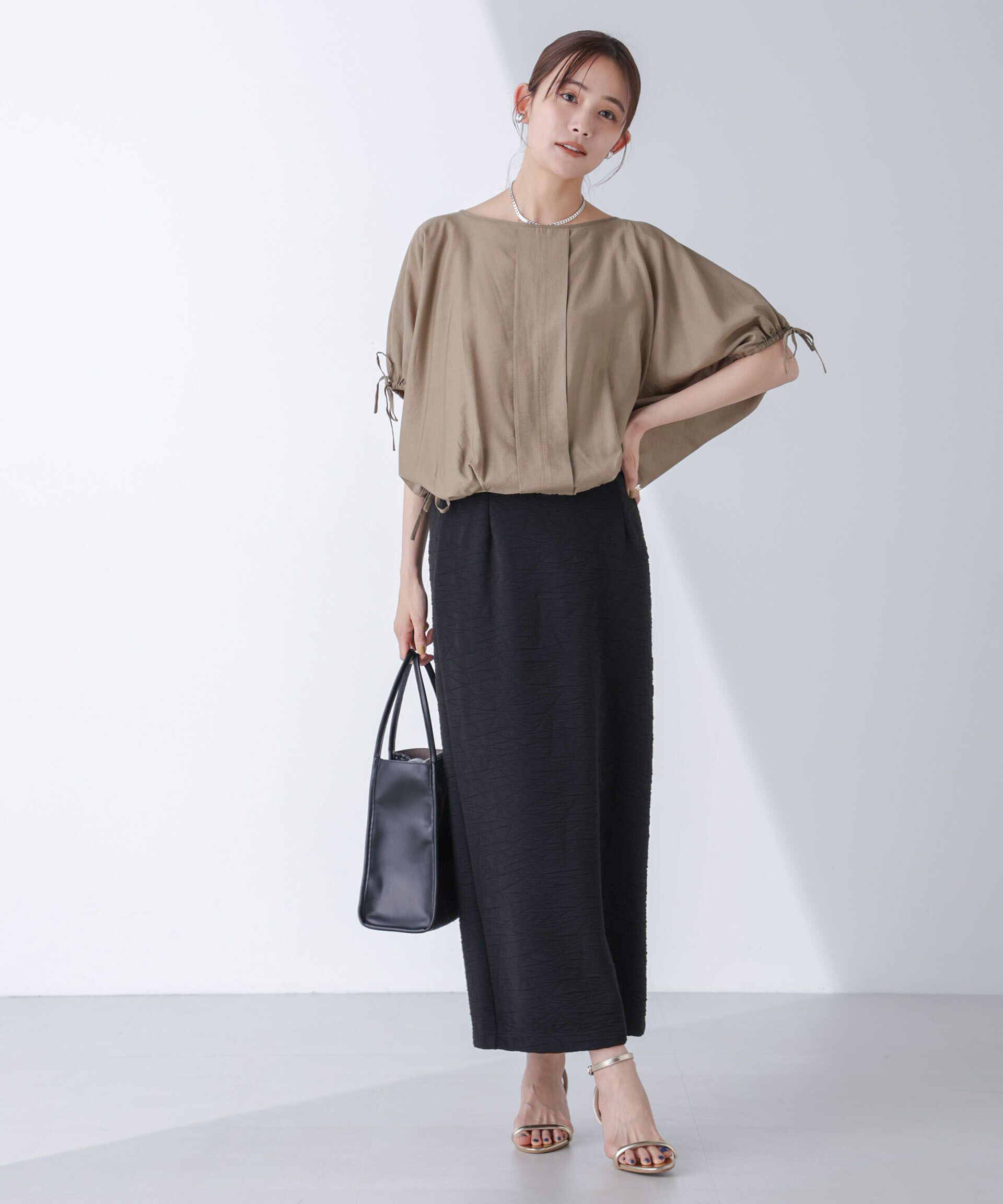 nano･universe「フクレジャガードカットナロースカート(セットアップ可)」|スカート|