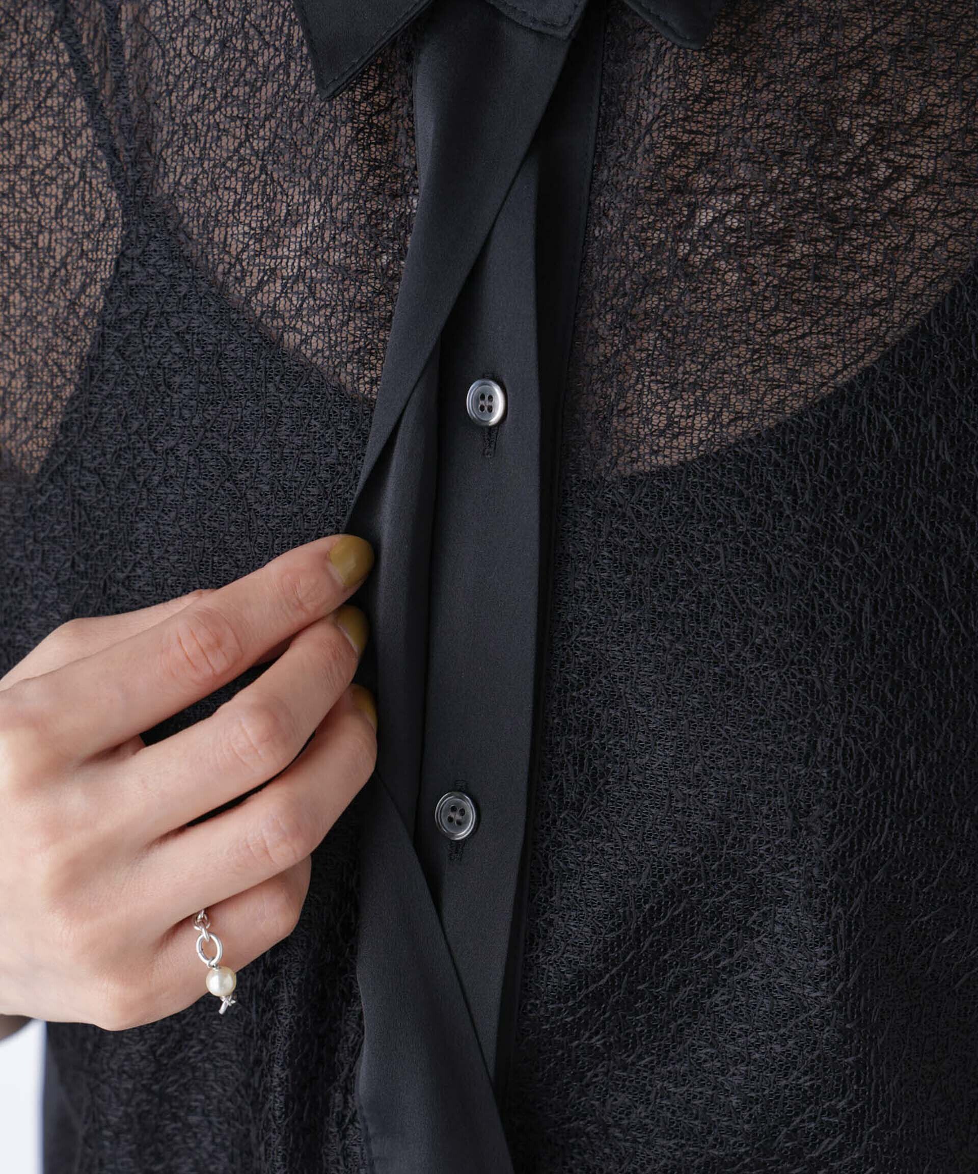 nano･universe「フロントレースシャツ」|シャツ・ブラウス|