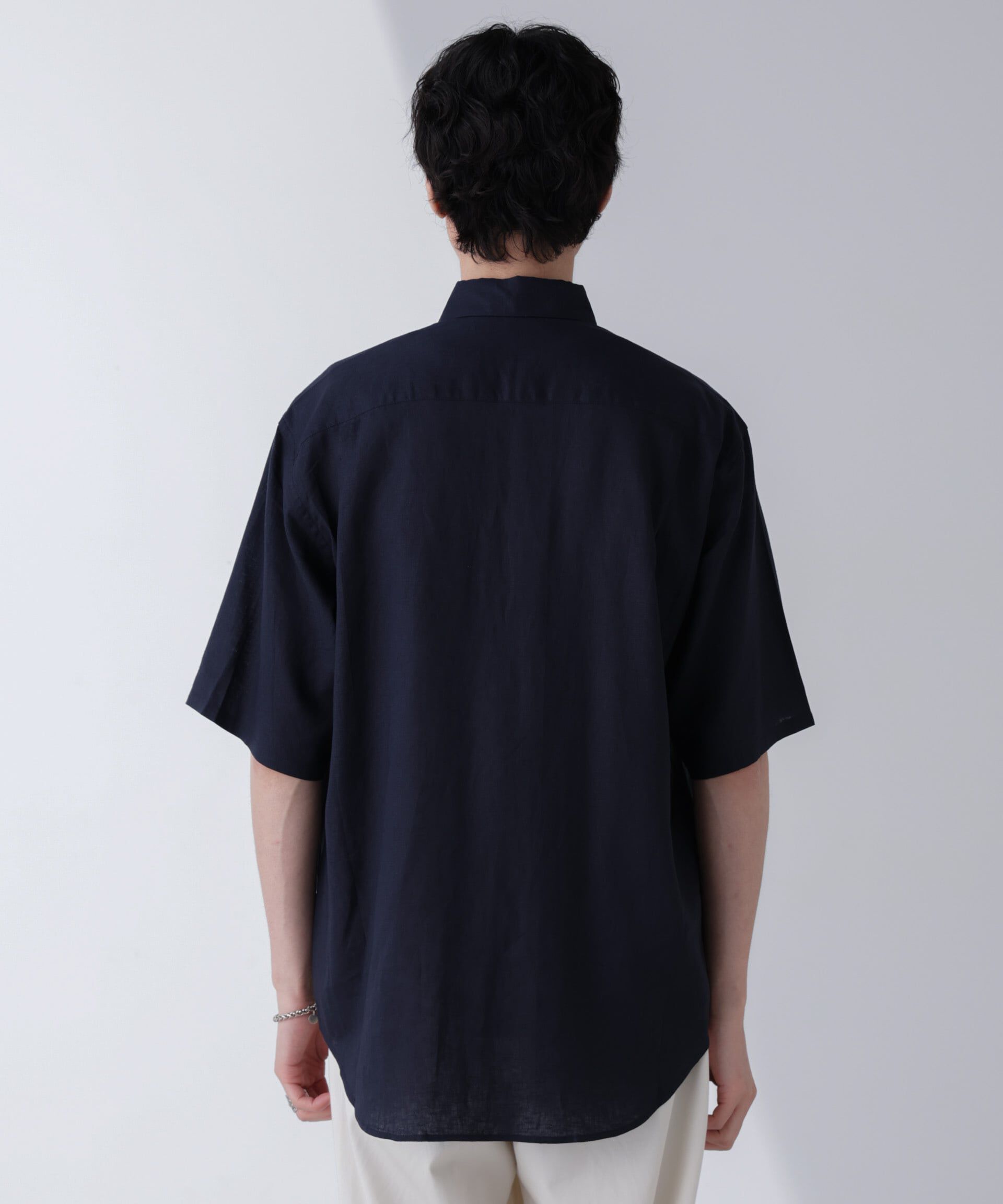 nano･universe「アンチスメルリネンシャツ 半袖」|シャツ・ブラウス|