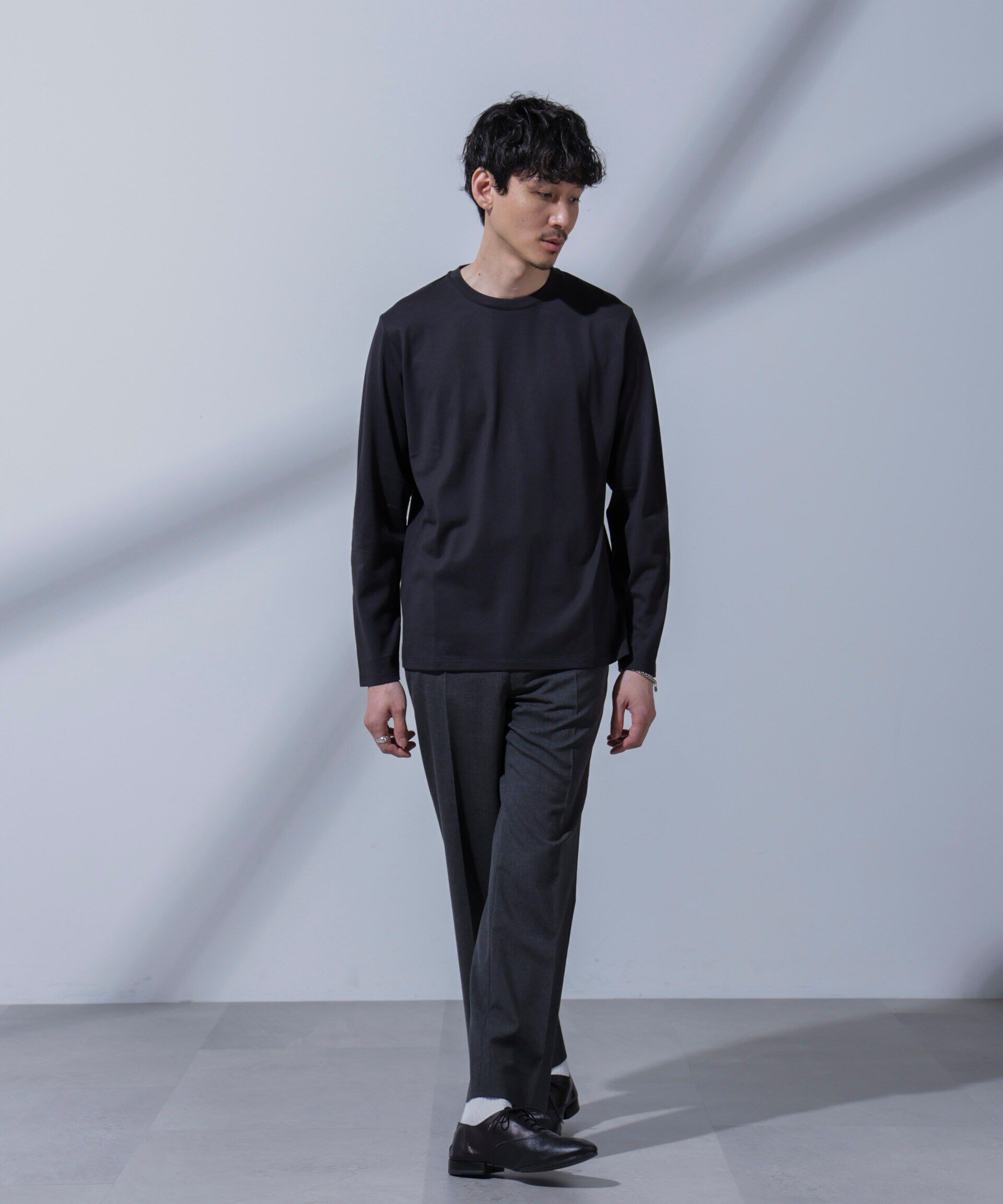 nano･universe「Anti Soaked(R)汗染み防止 クルーネックTシャツ 長袖」|Tシャツ・カットソー|