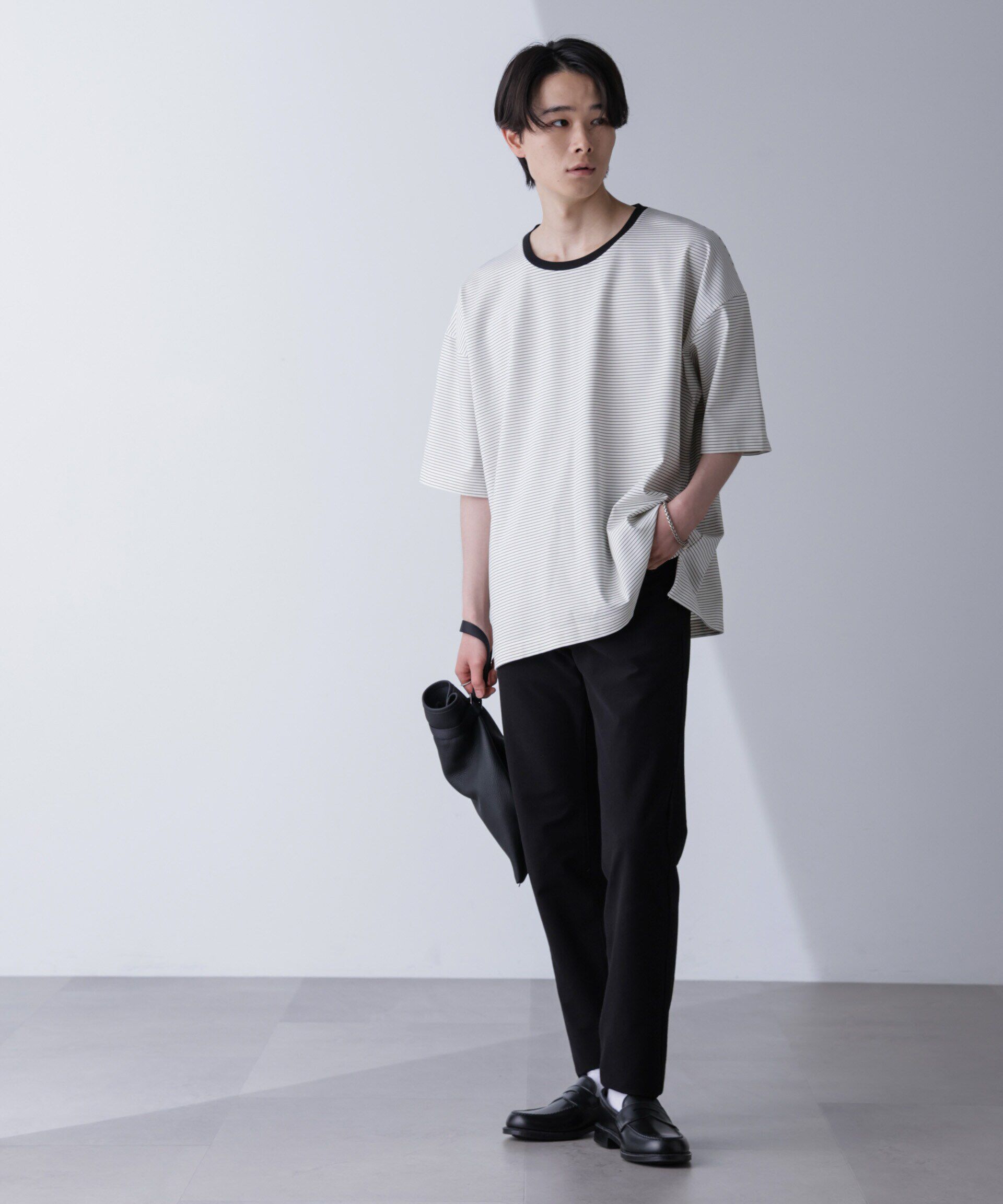 nano･universe「ビッグシルエットボーダーTシャツ 半袖」|Tシャツ・カットソー|