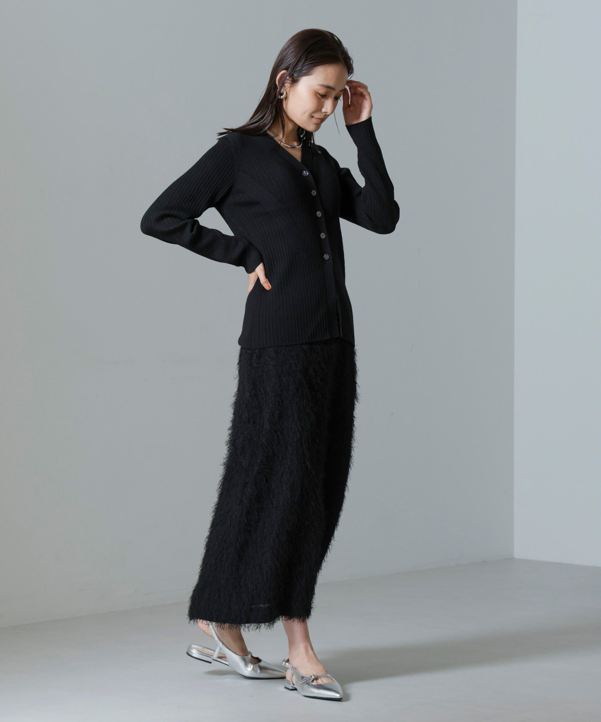 nano･universe「毛玉レスニットVネックリブカーディガン」|ニット・セーター|