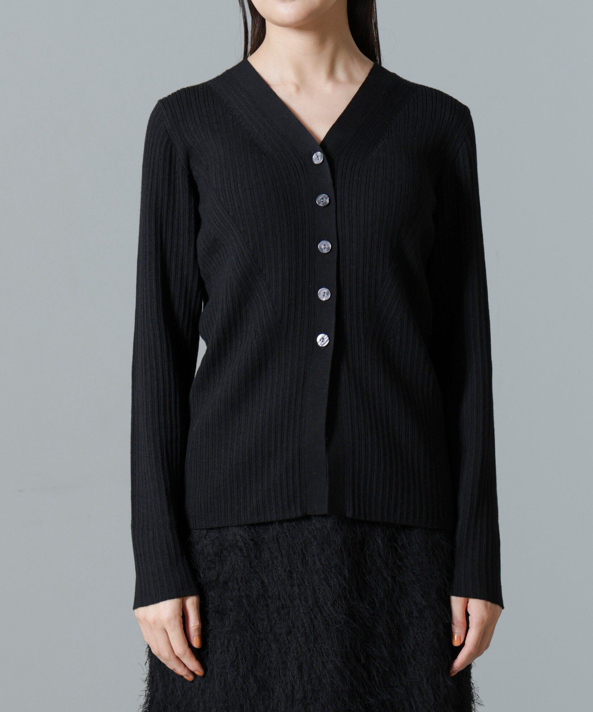 nano･universe「毛玉レスニットVネックリブカーディガン」|ニット・セーター|