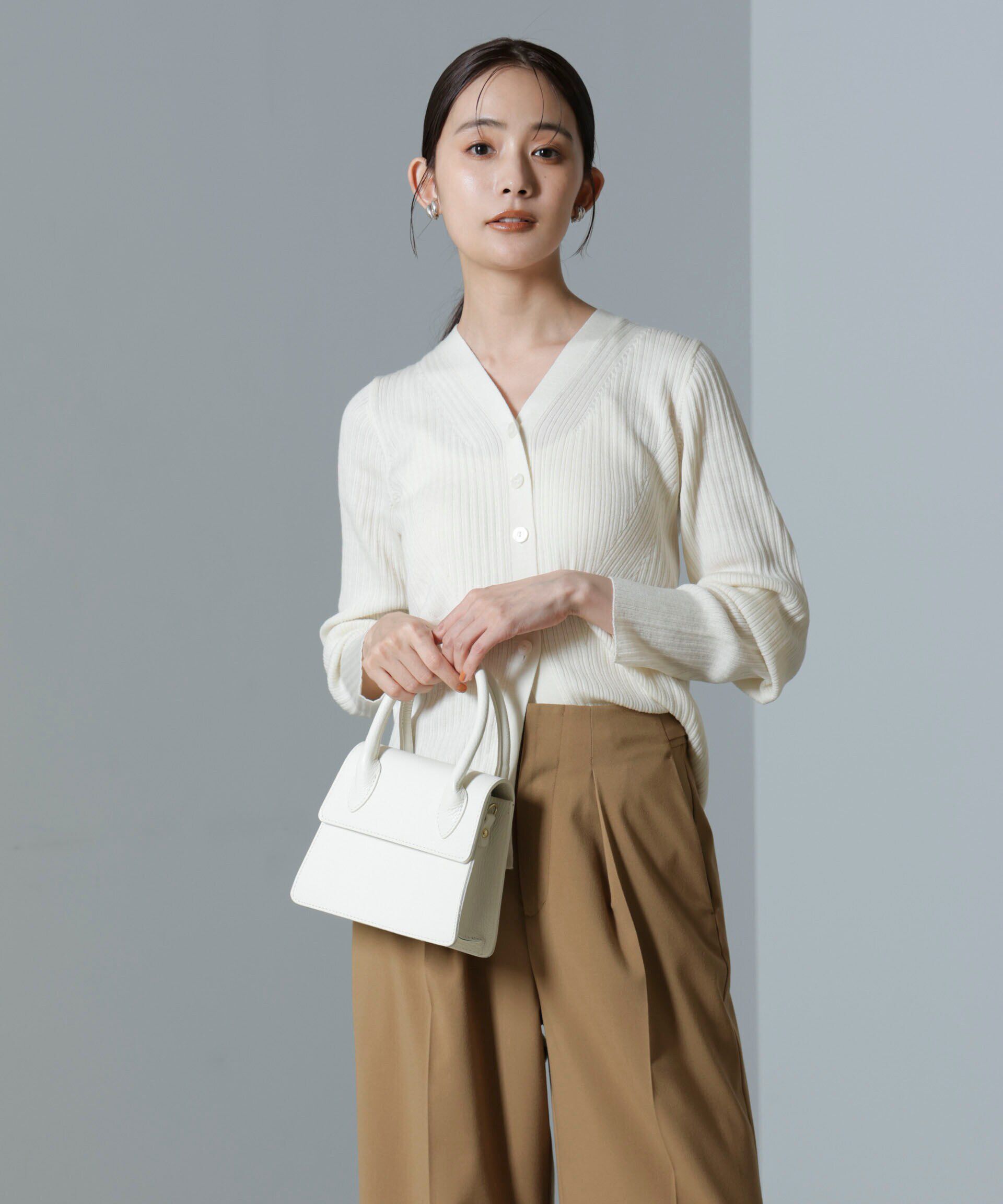 nano･universe「毛玉レスニットVネックリブカーディガン」|ニット・セーター|