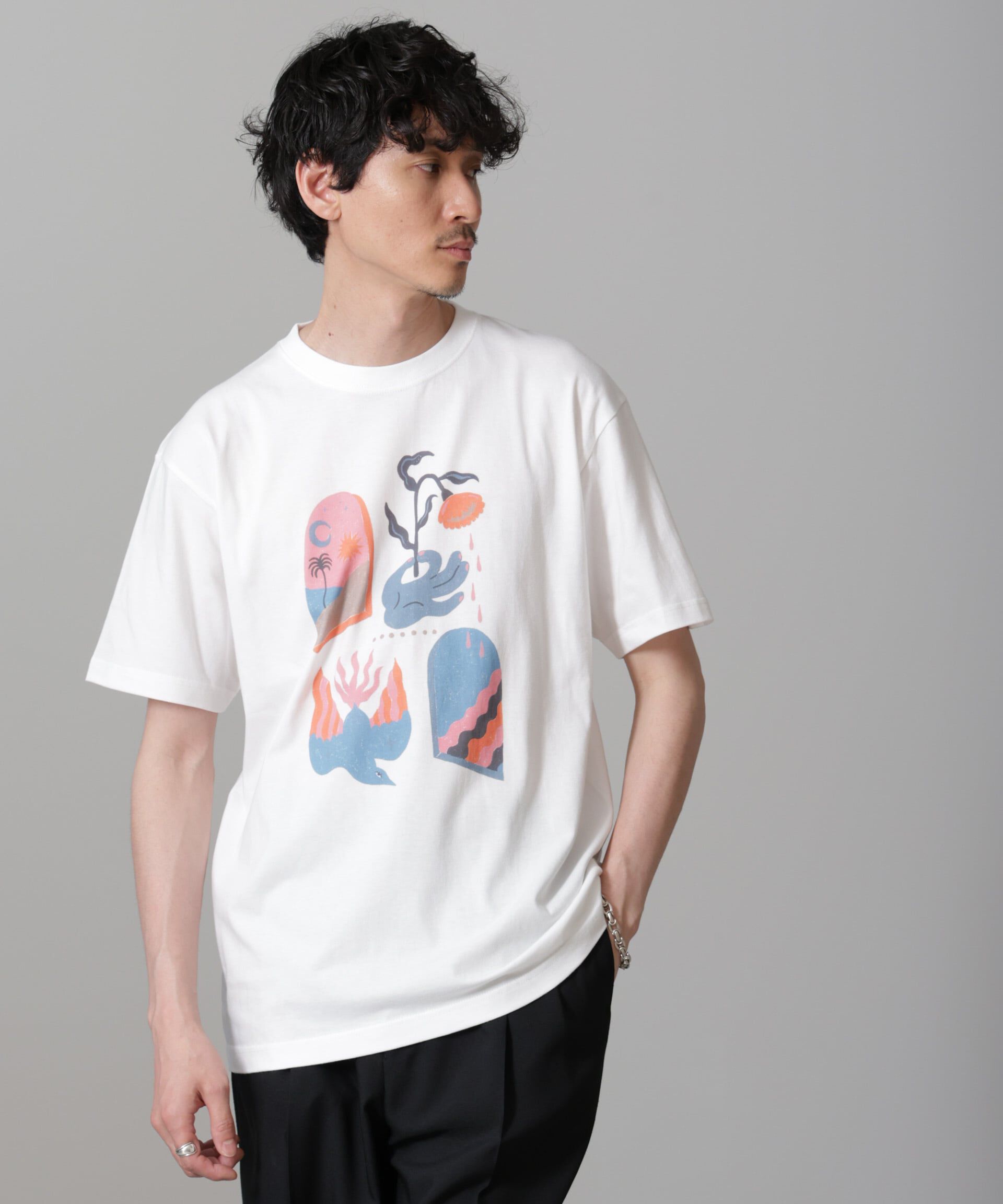 nano･universe「「Toyameg」modern academic FLOWER Tシャツ」|Tシャツ・カットソー|