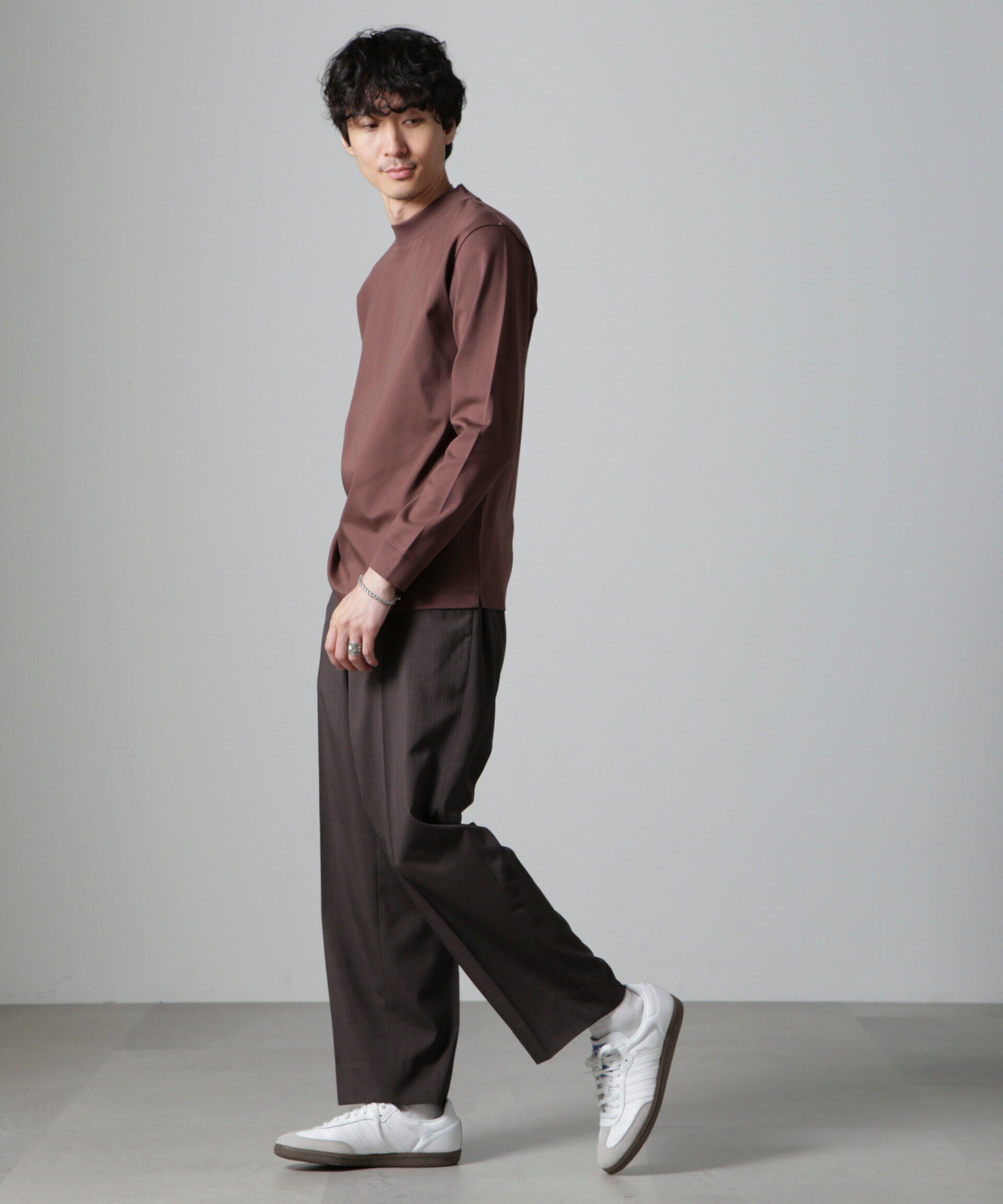 nano･universe「アンチスメルモックネックTシャツ 長袖」|Tシャツ・カットソー|