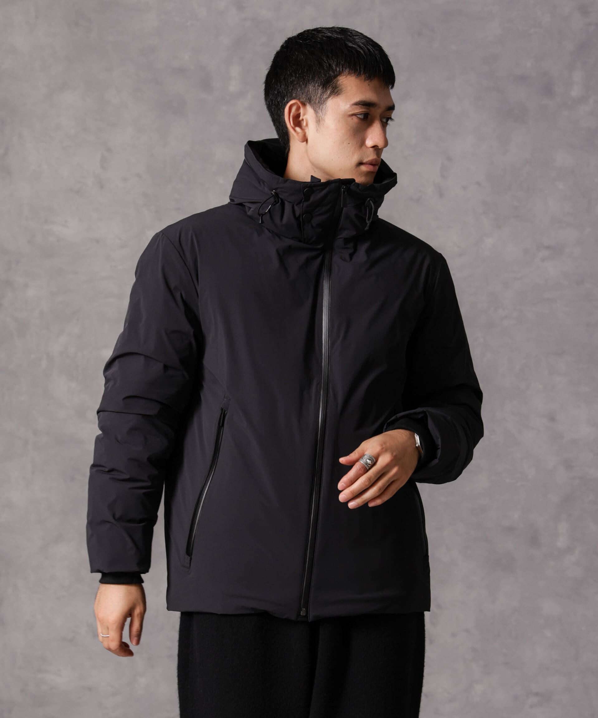 nano･universe「「西川ダウン(R)」スポーティーフードダウン」|ダウン|