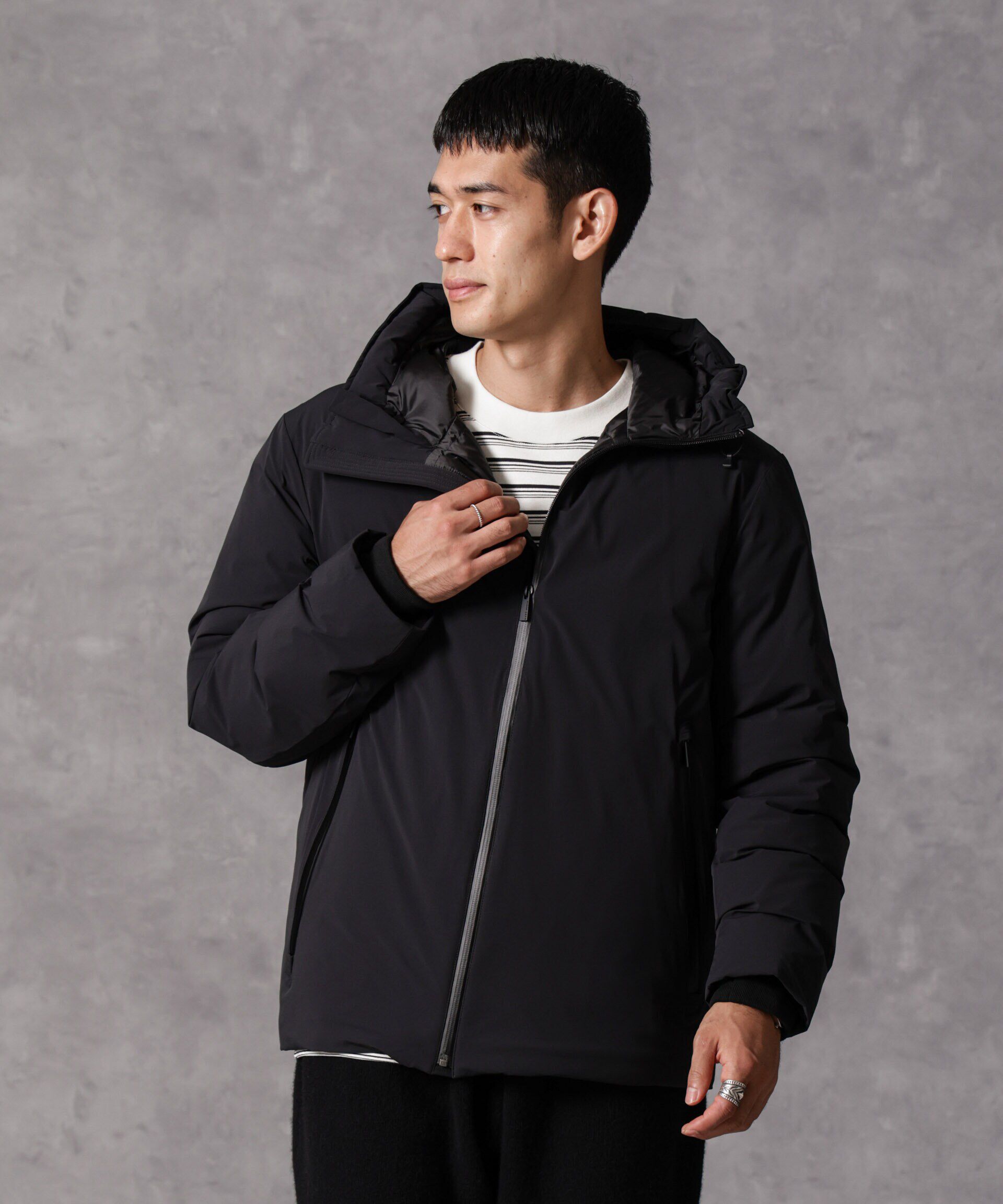 nano･universe「「西川ダウン(R)」スポーティーフードダウン」|ダウン|