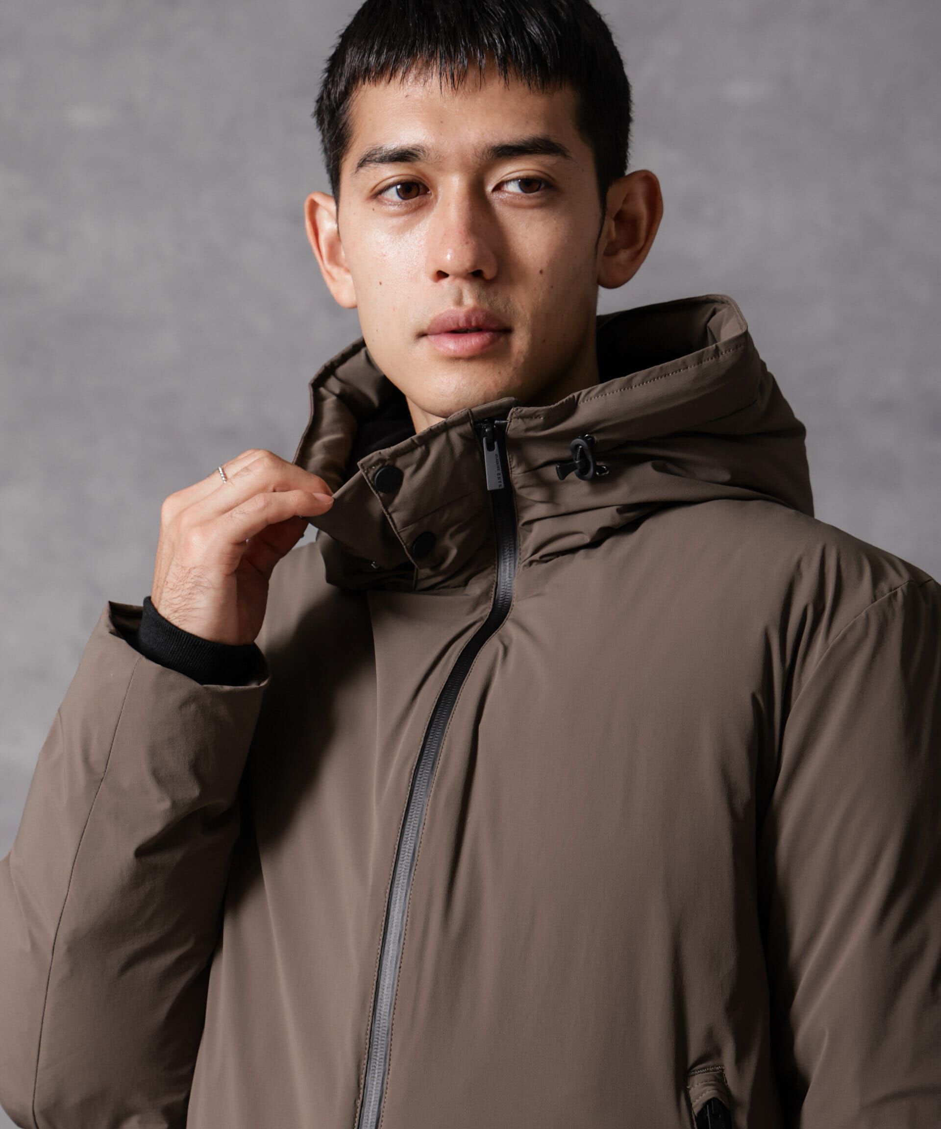 nano･universe「「西川ダウン(R)」スポーティーフードダウン」|ダウン|