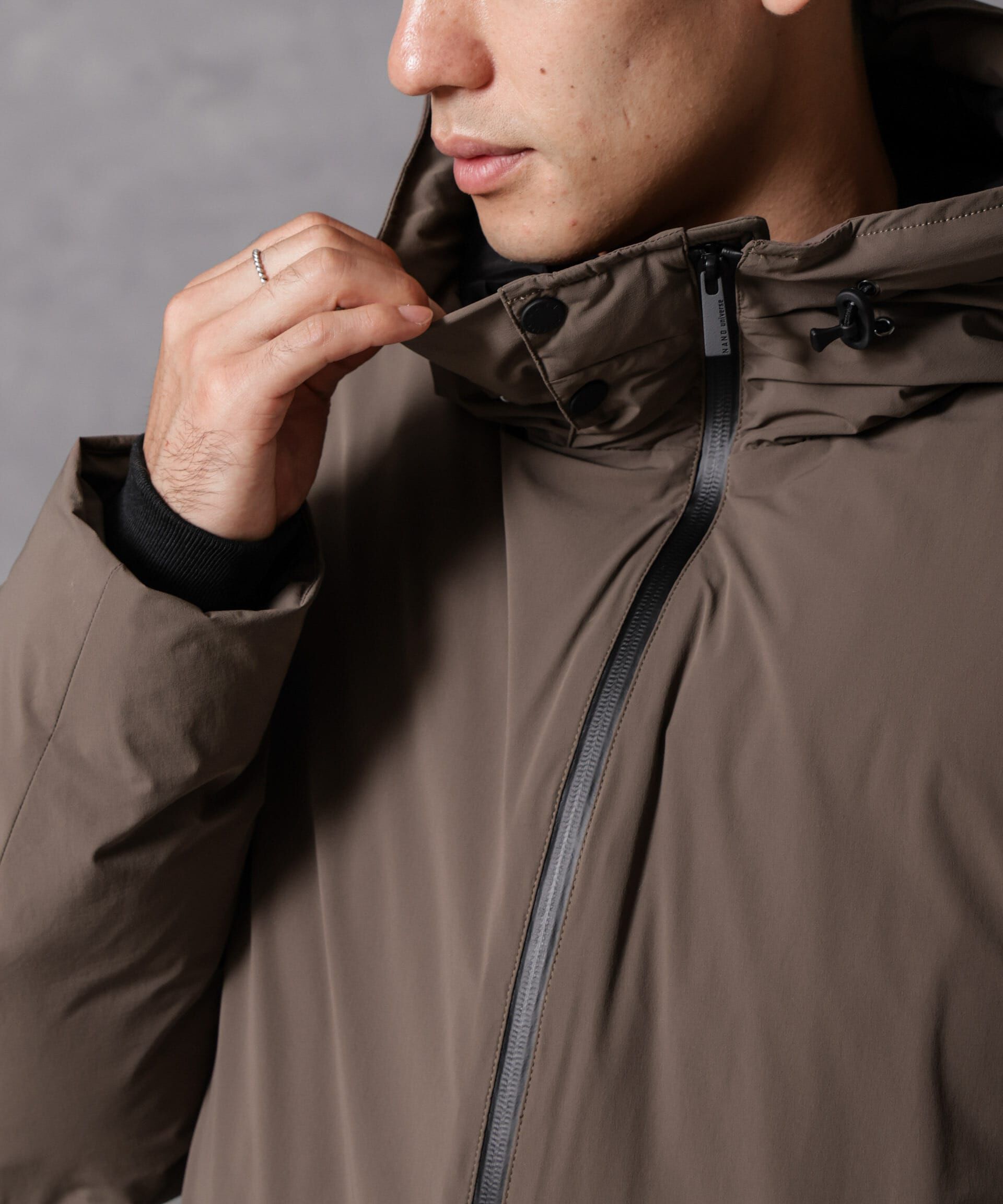 nano･universe「「西川ダウン(R)」スポーティーフードダウン」|ダウン|