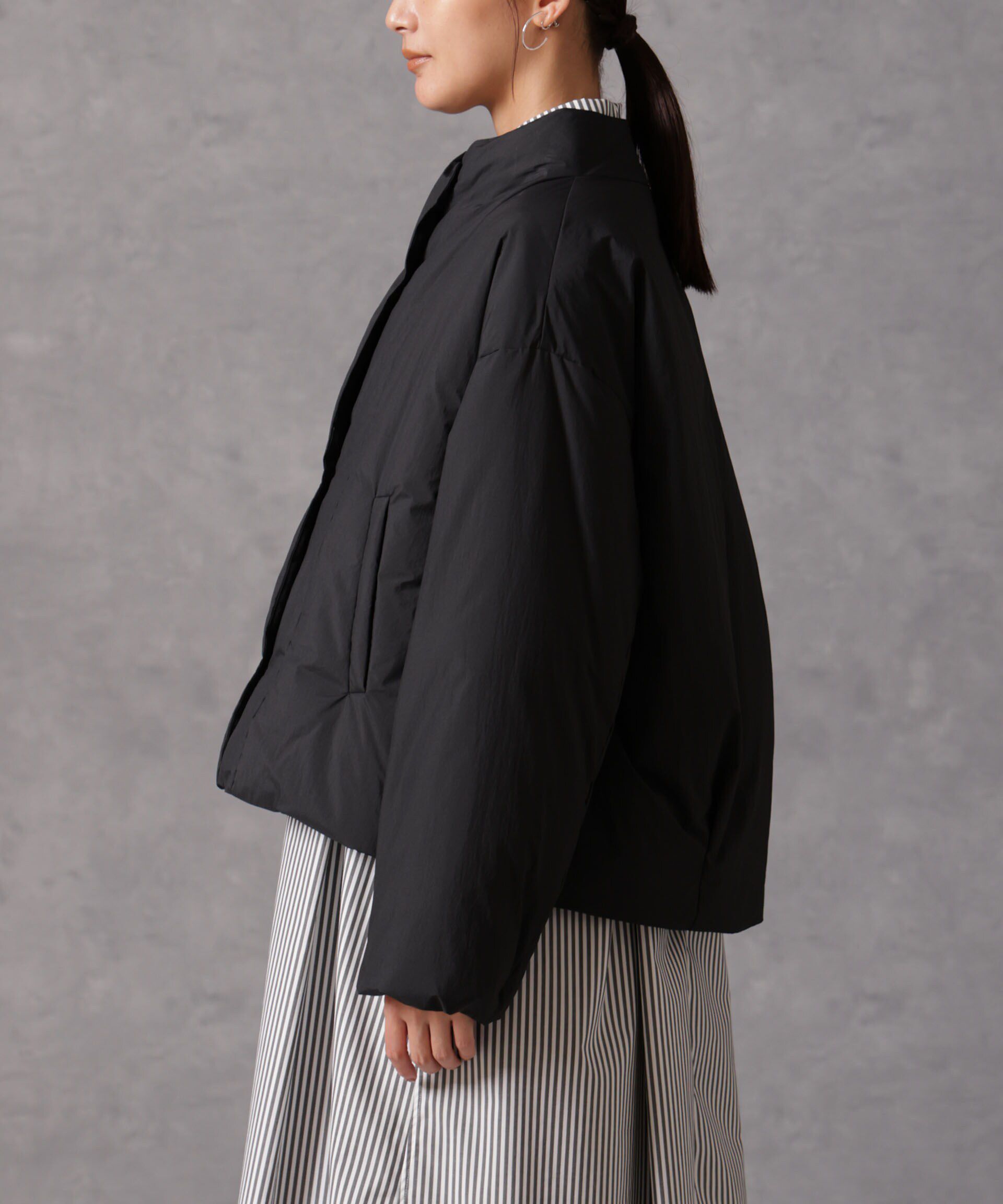 nano･universe「「西川ダウン(R)」ハイネックショートジャケット」|ダウン|